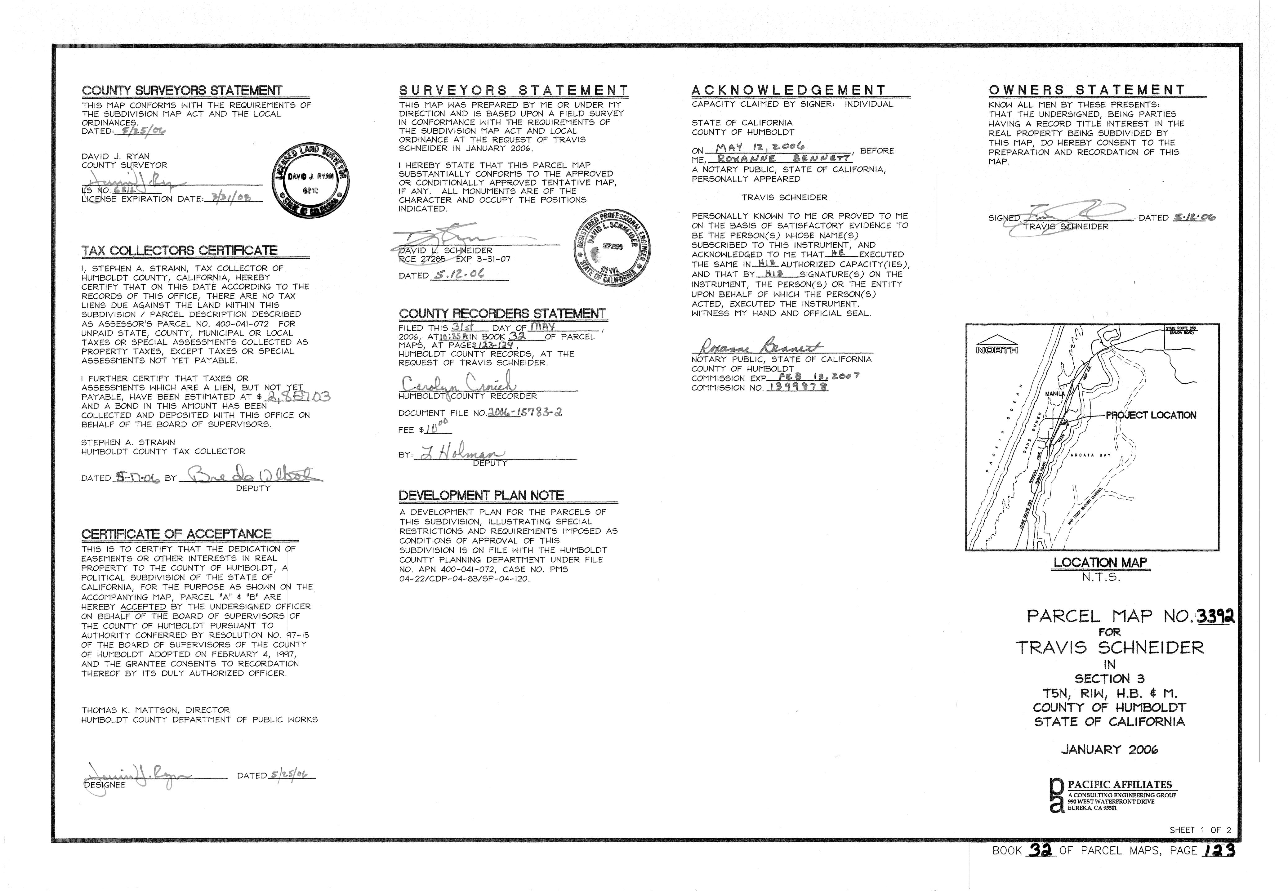 Book 32 Page 123 of Map Type PM