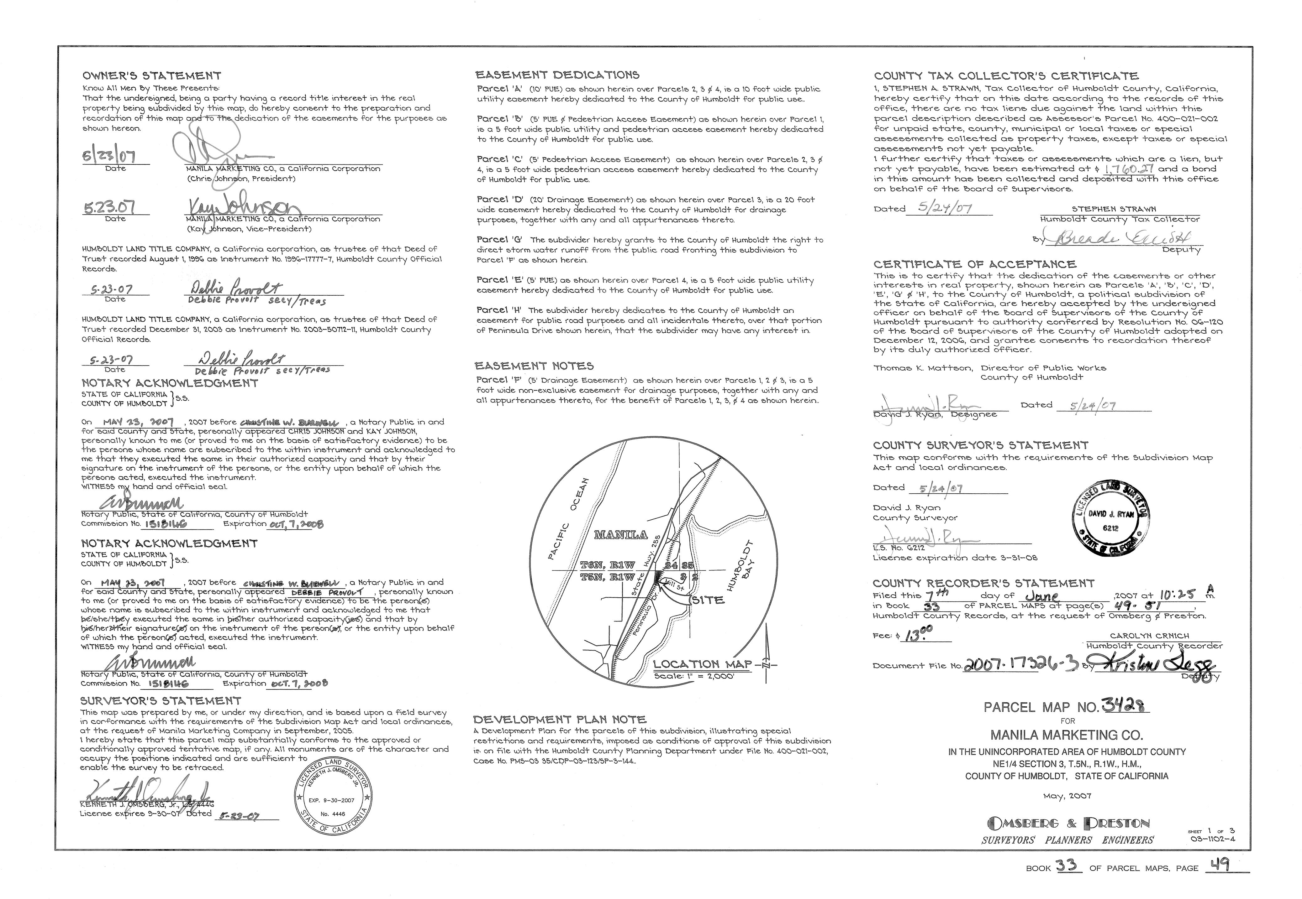 Book 33 Page 49 of Map Type PM