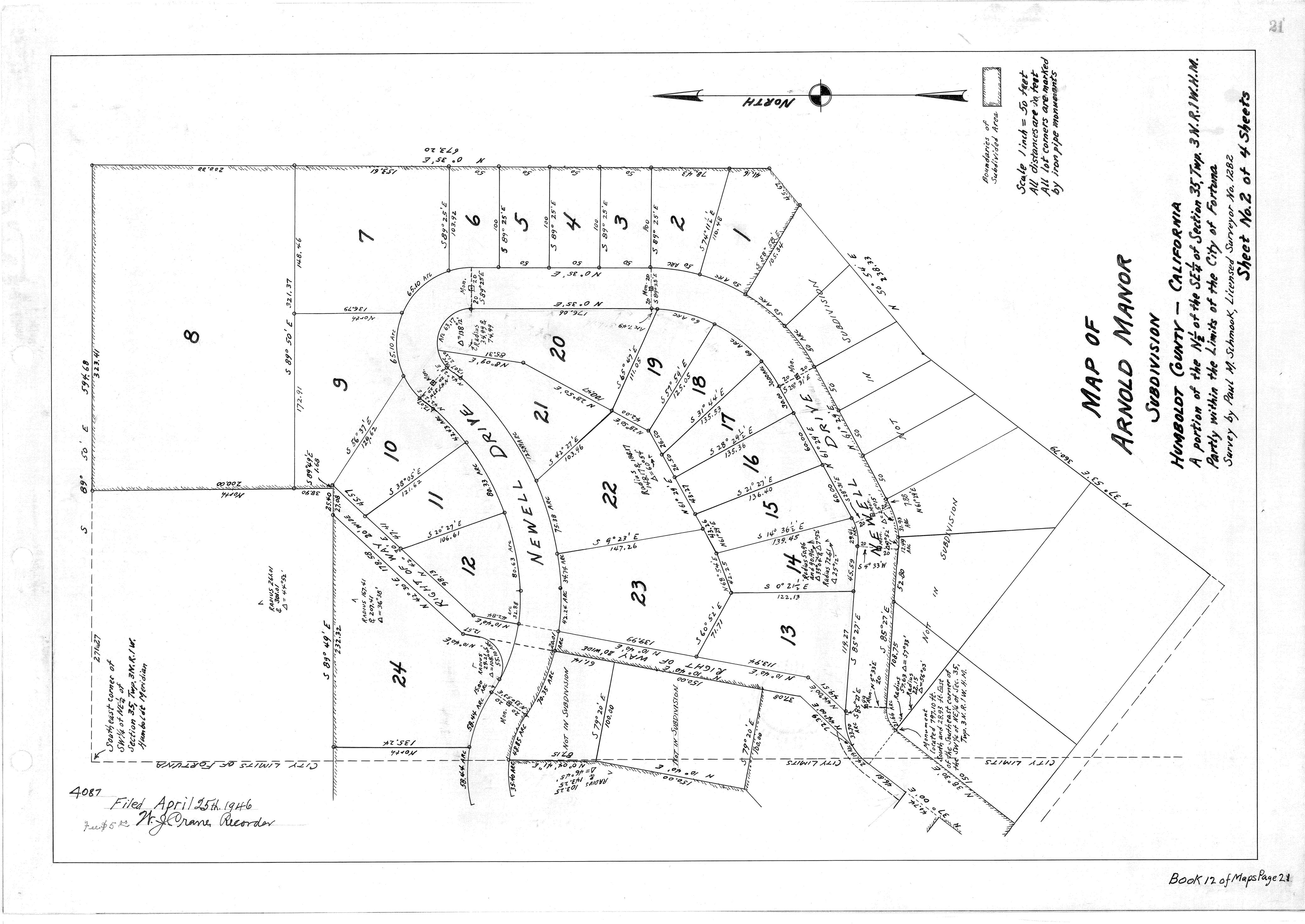 Book 12 Page 21 of Map Type RM