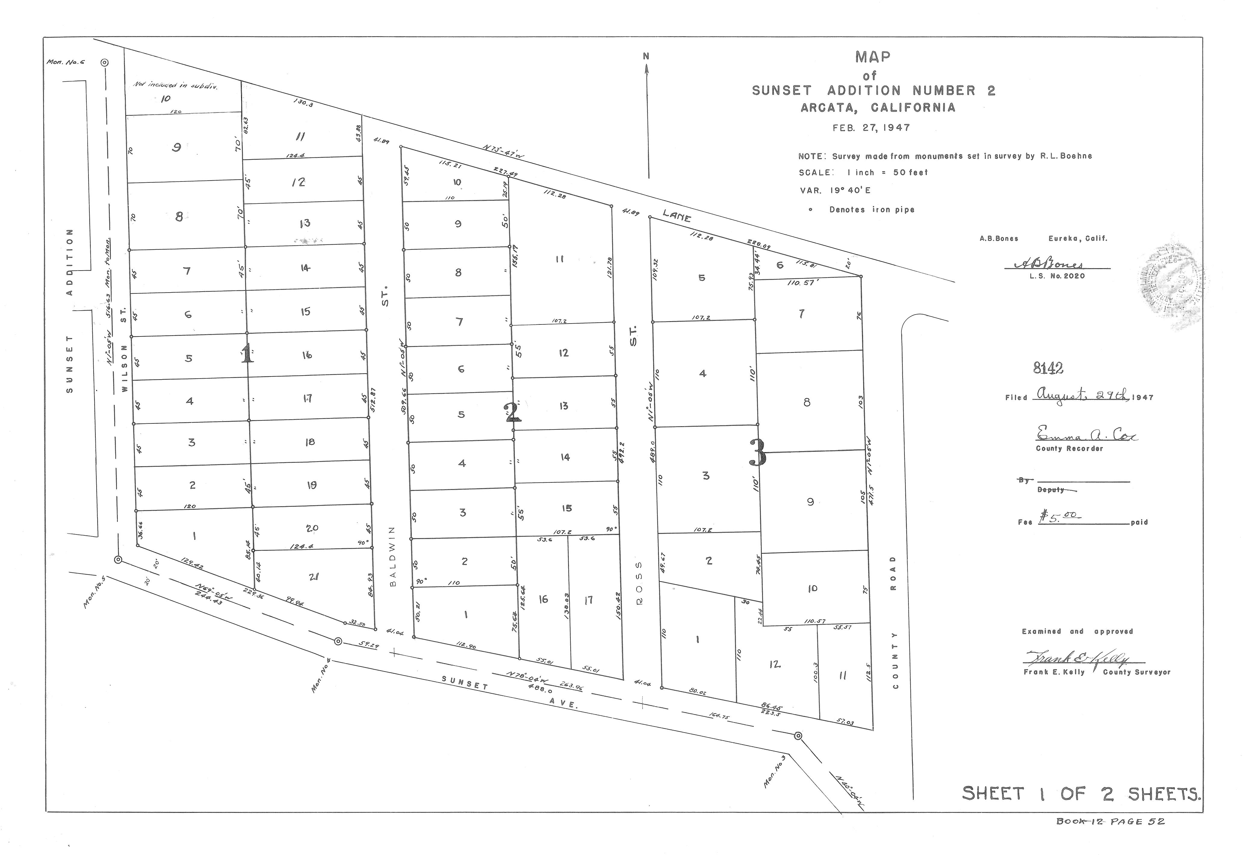 Book 12 Page 52 of Map Type RM