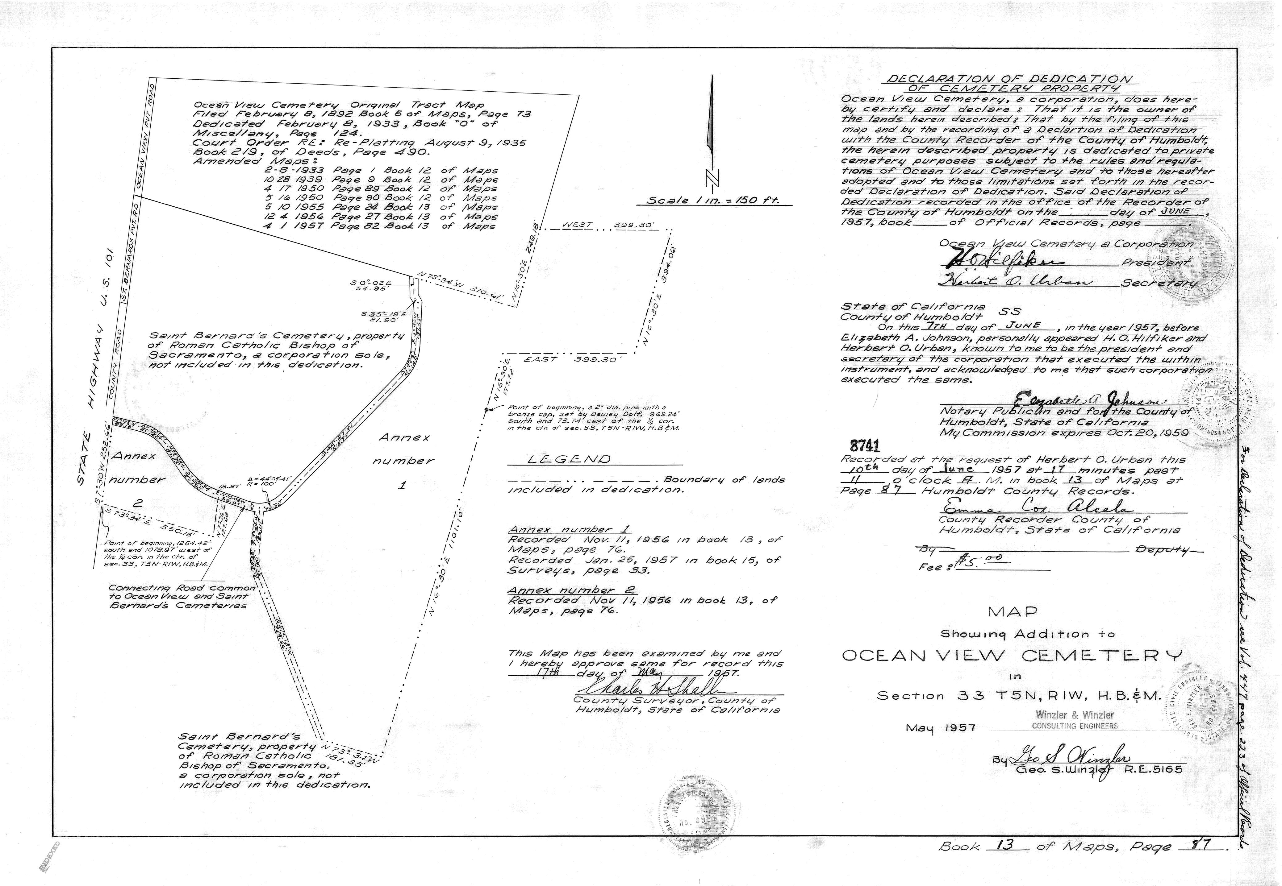 Book 13 Page 87 of Map Type RM