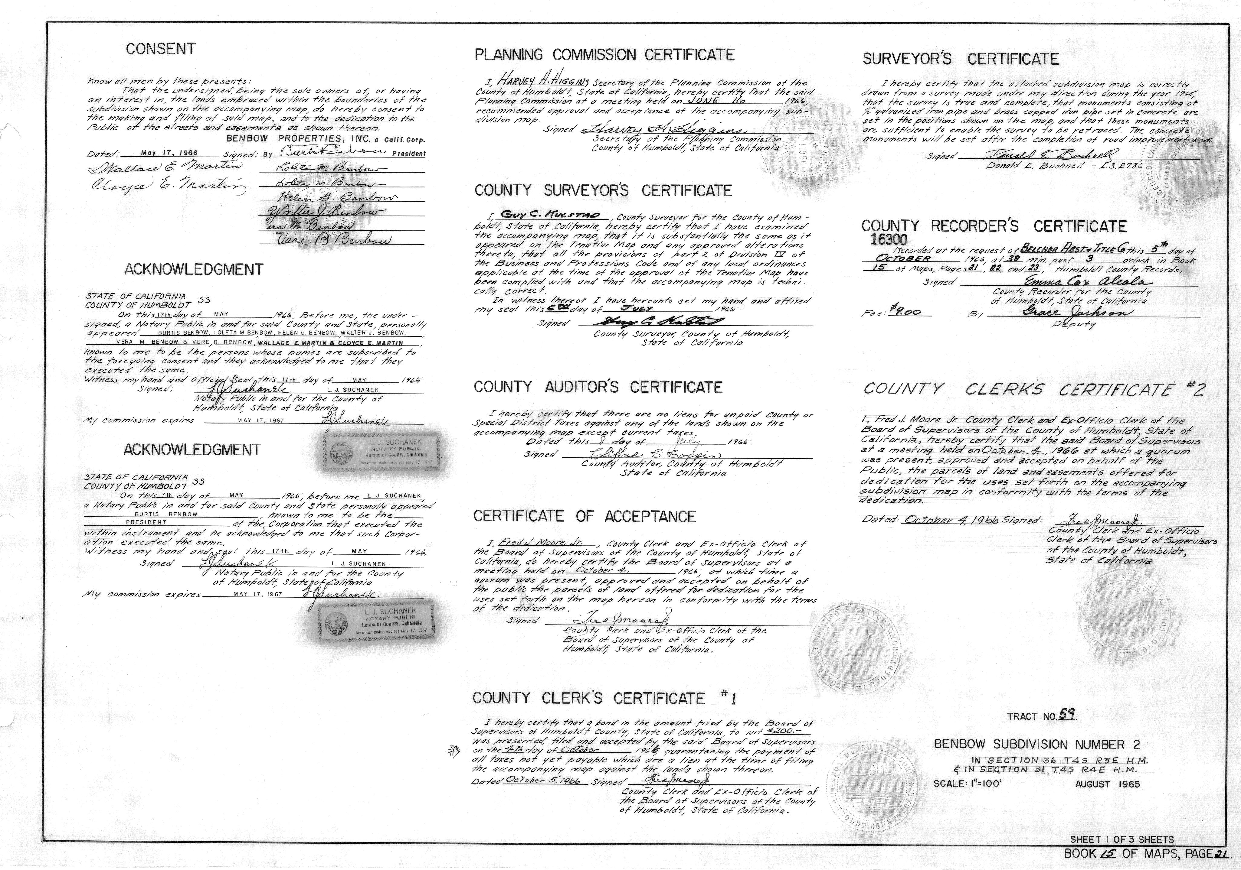 Book 15 Page 21 of Map Type RM