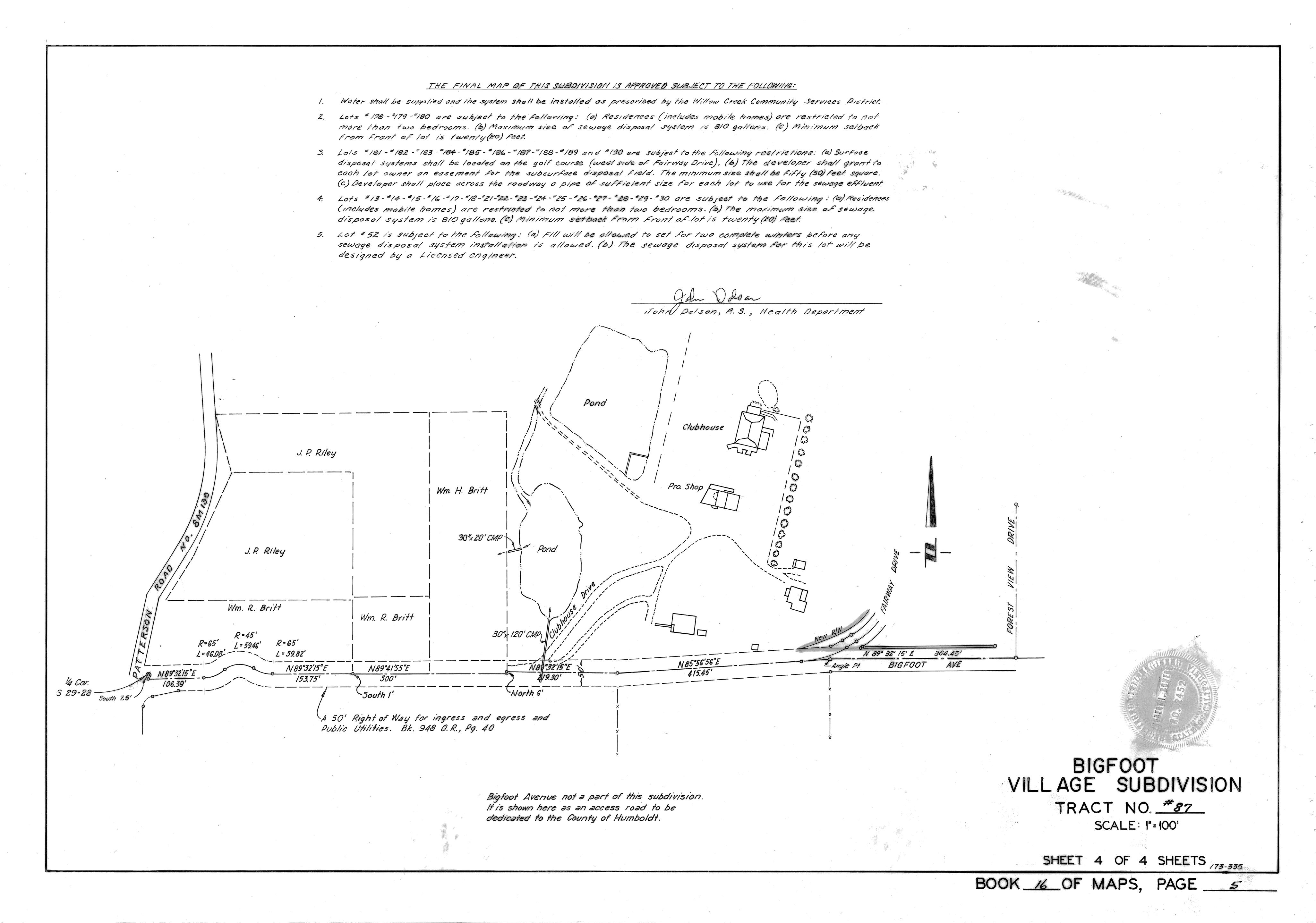 Book 16 Page 5 of Map Type RM