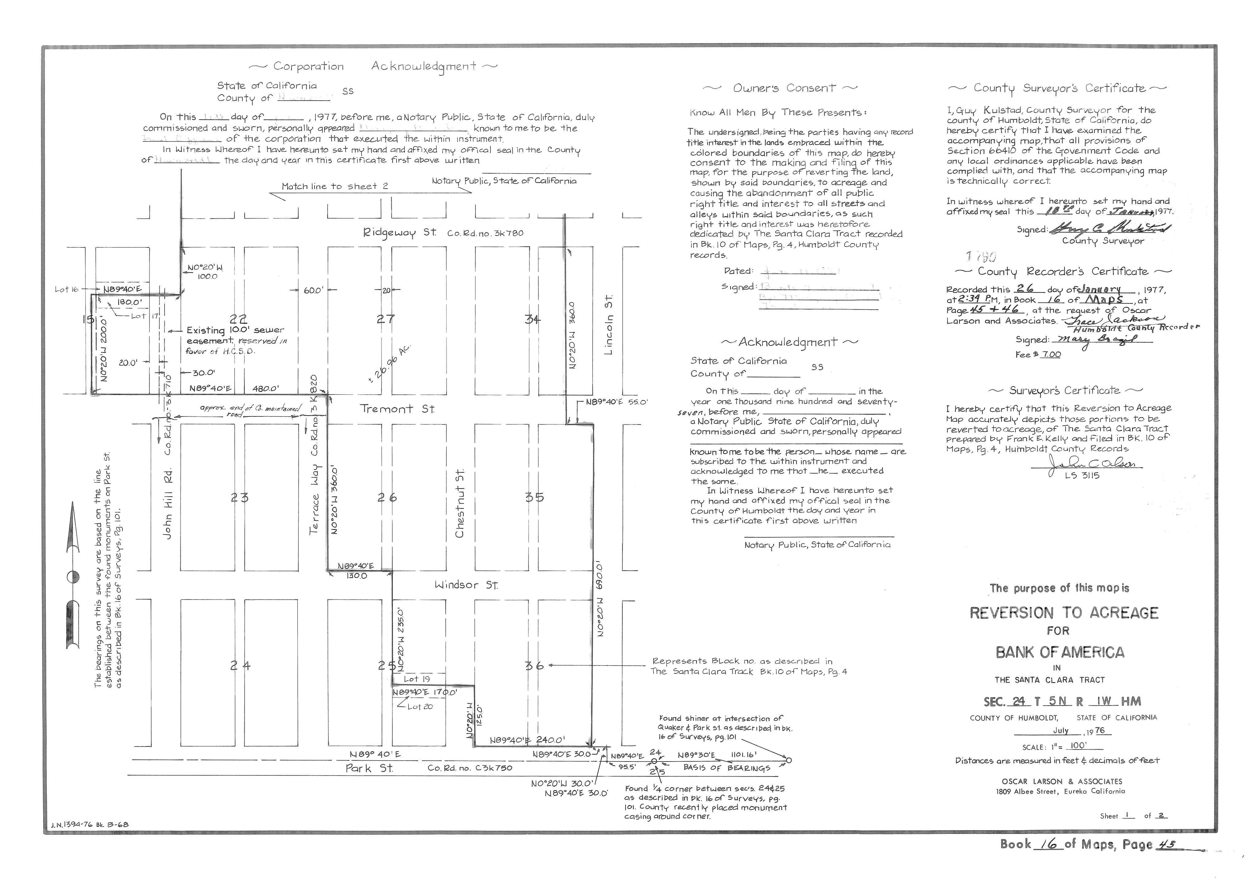 Book 16 Page 45 of Map Type RM