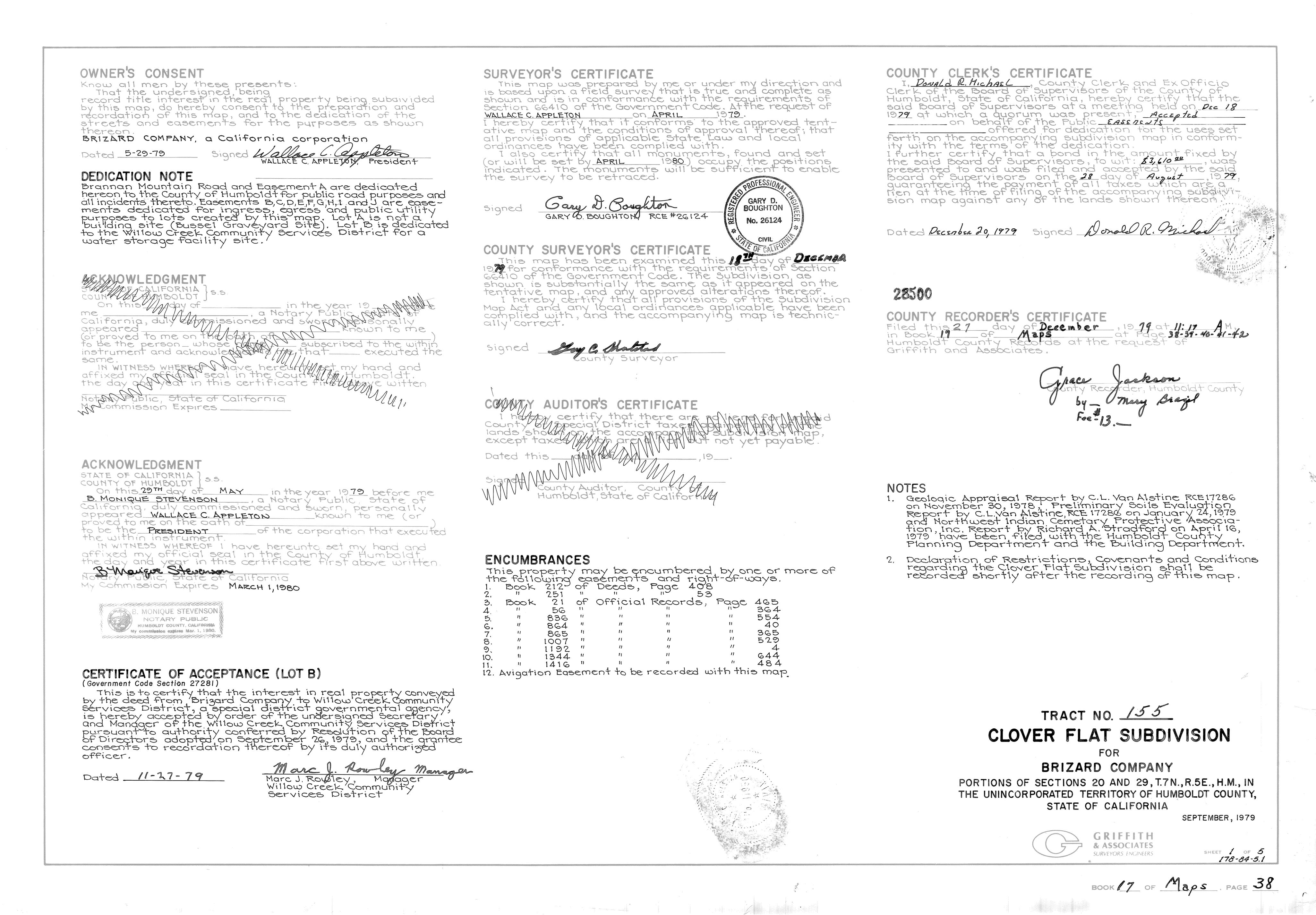 Book 17 Page 38 of Map Type RM