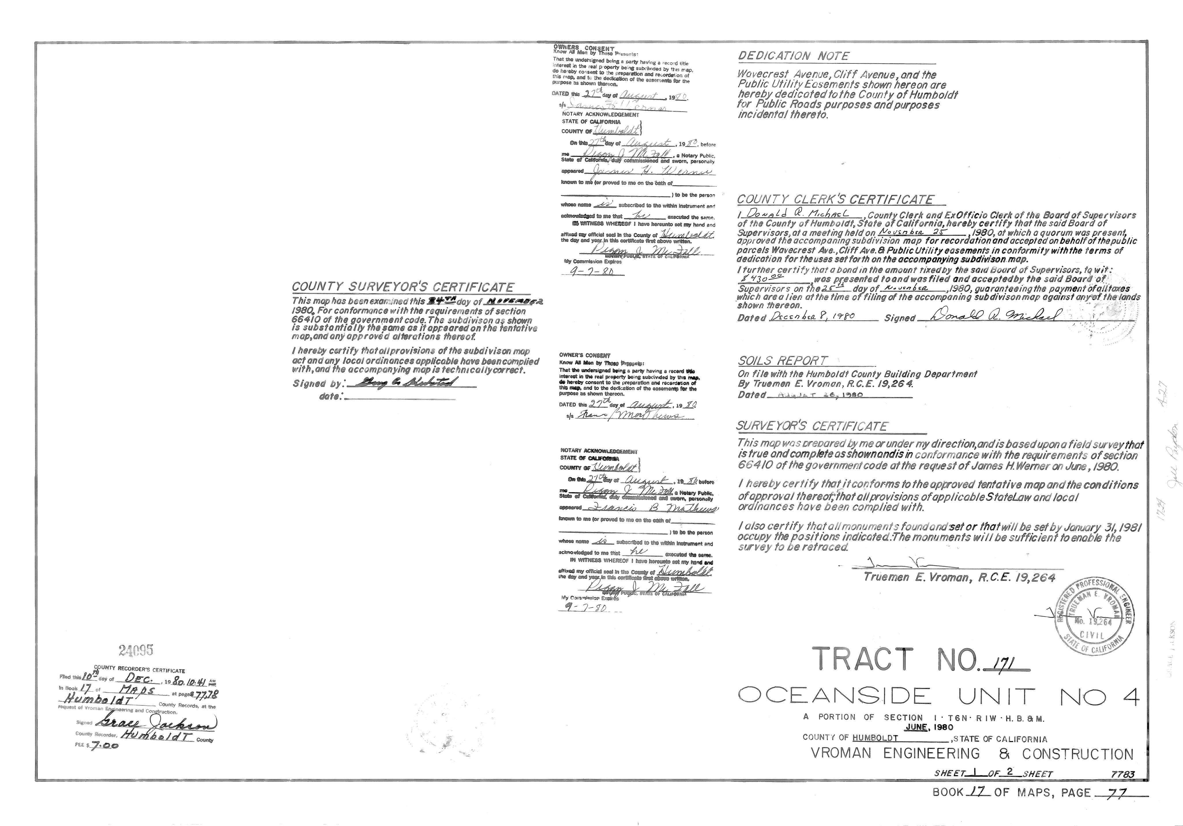 Book 17 Page 77 of Map Type RM