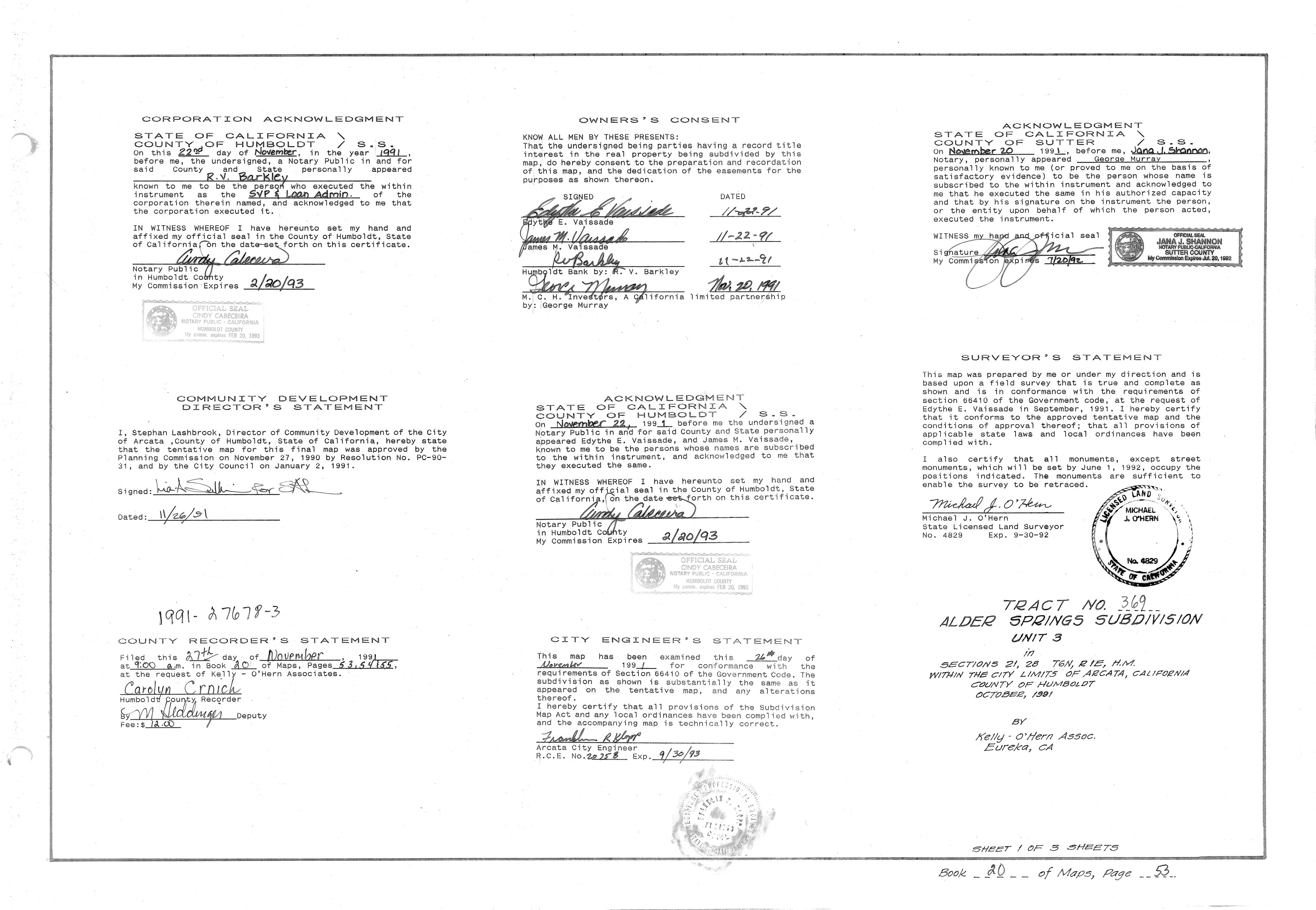 Book 20 Page 53 of Map Type RM