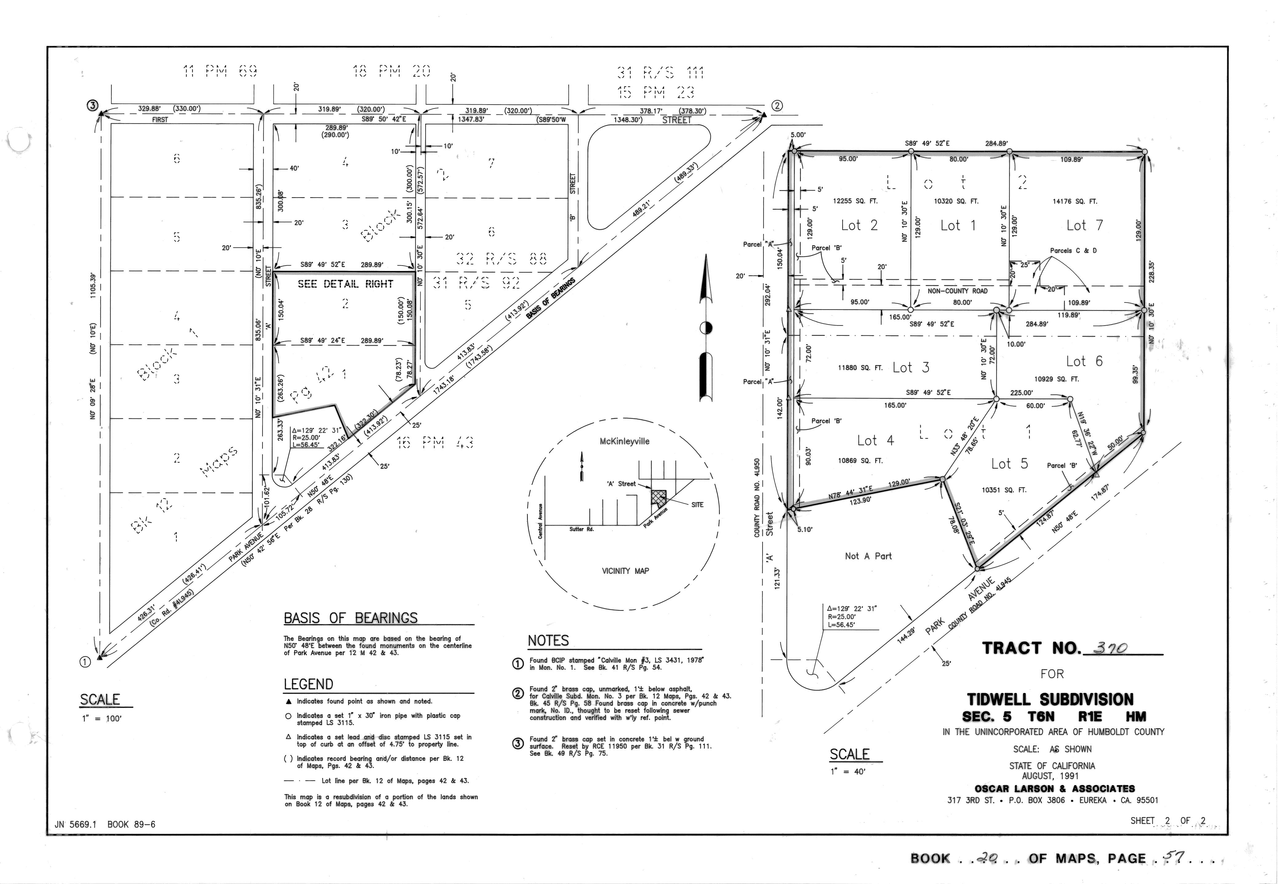 Book 20 Page 57 of Map Type RM