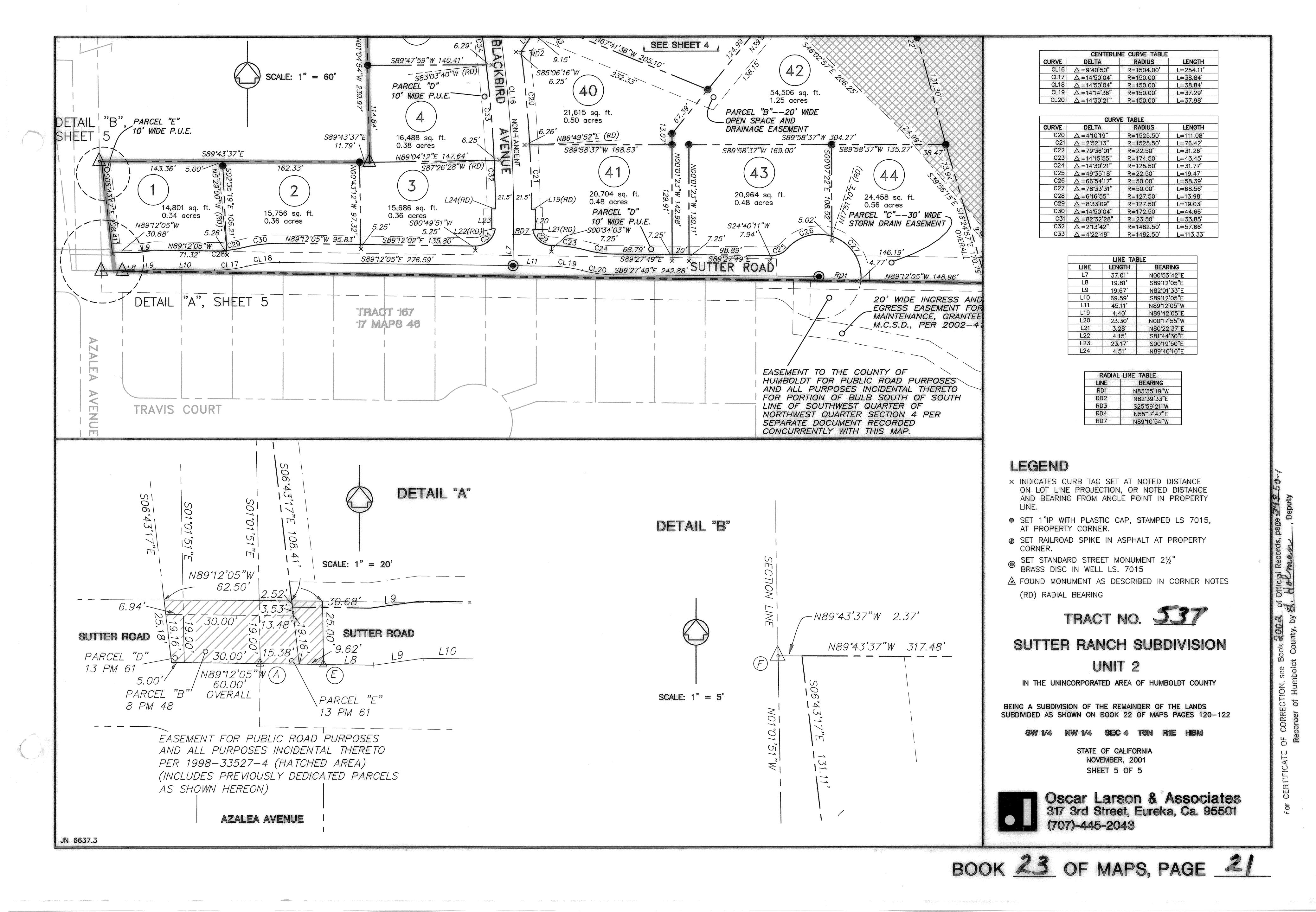 Book 23 Page 21 of Map Type RM