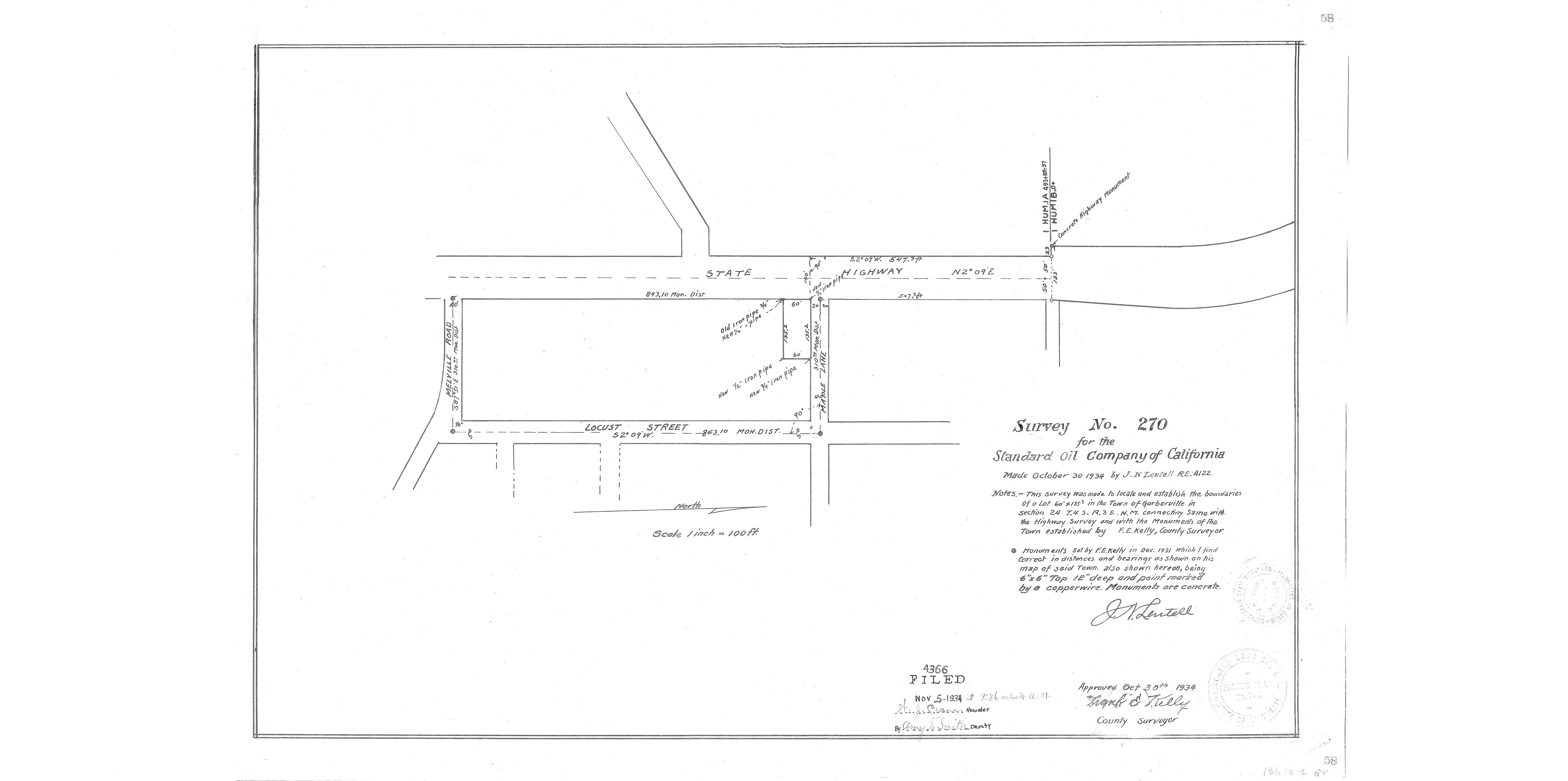 Book 10 Page 58 of Map Type RS