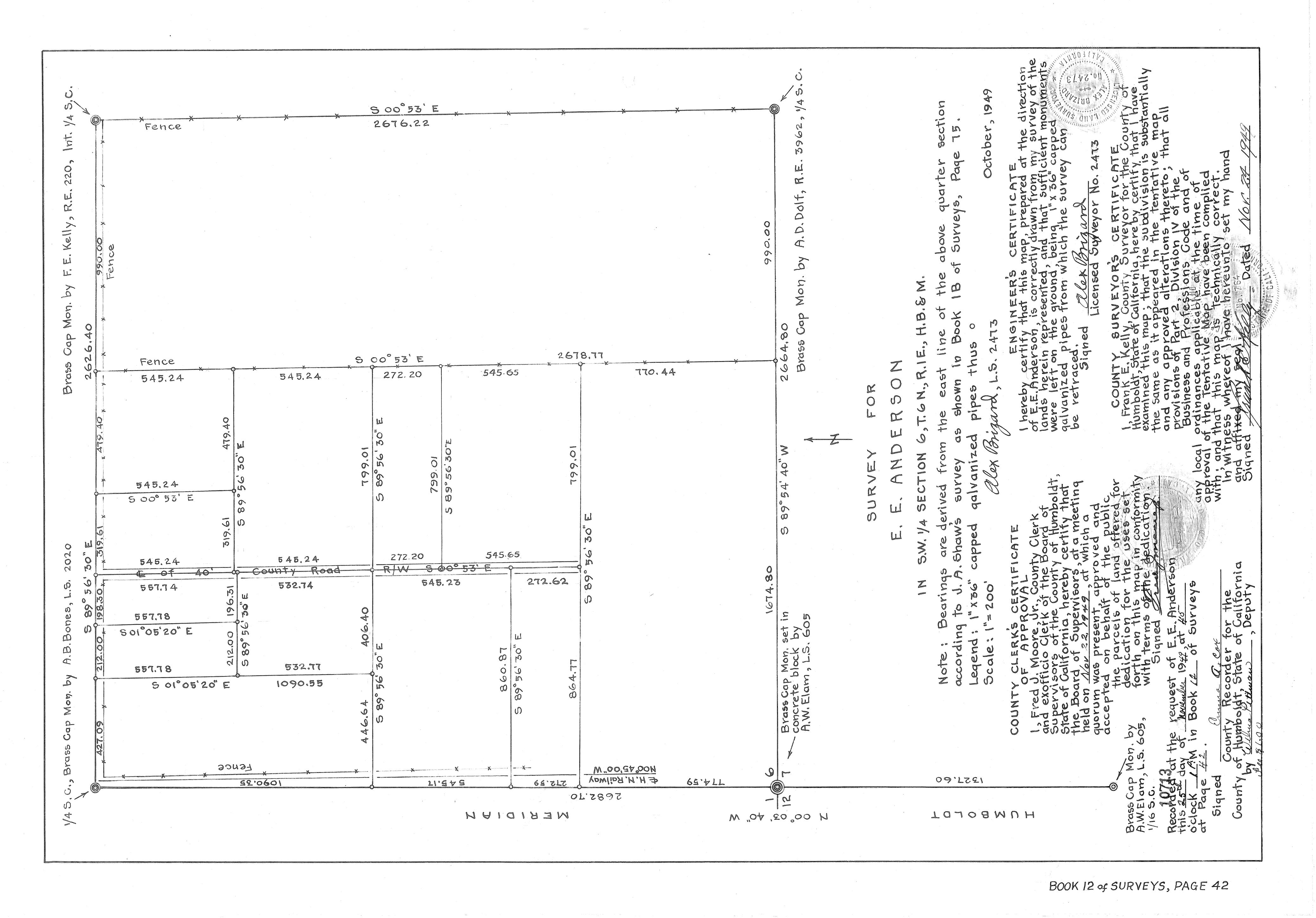 Book 12 Page 42 of Map Type RS