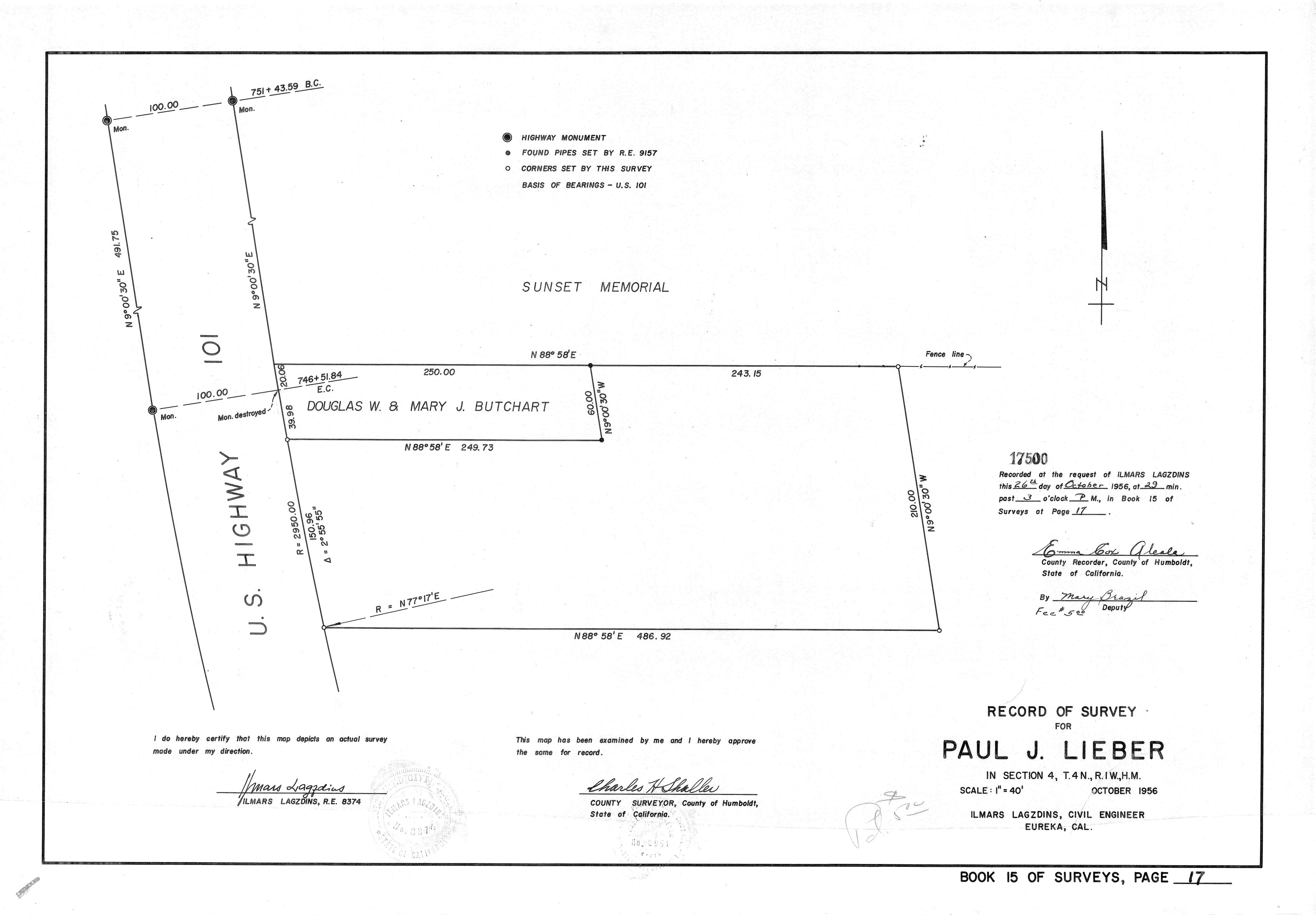 Book 15 Page 17 of Map Type RS