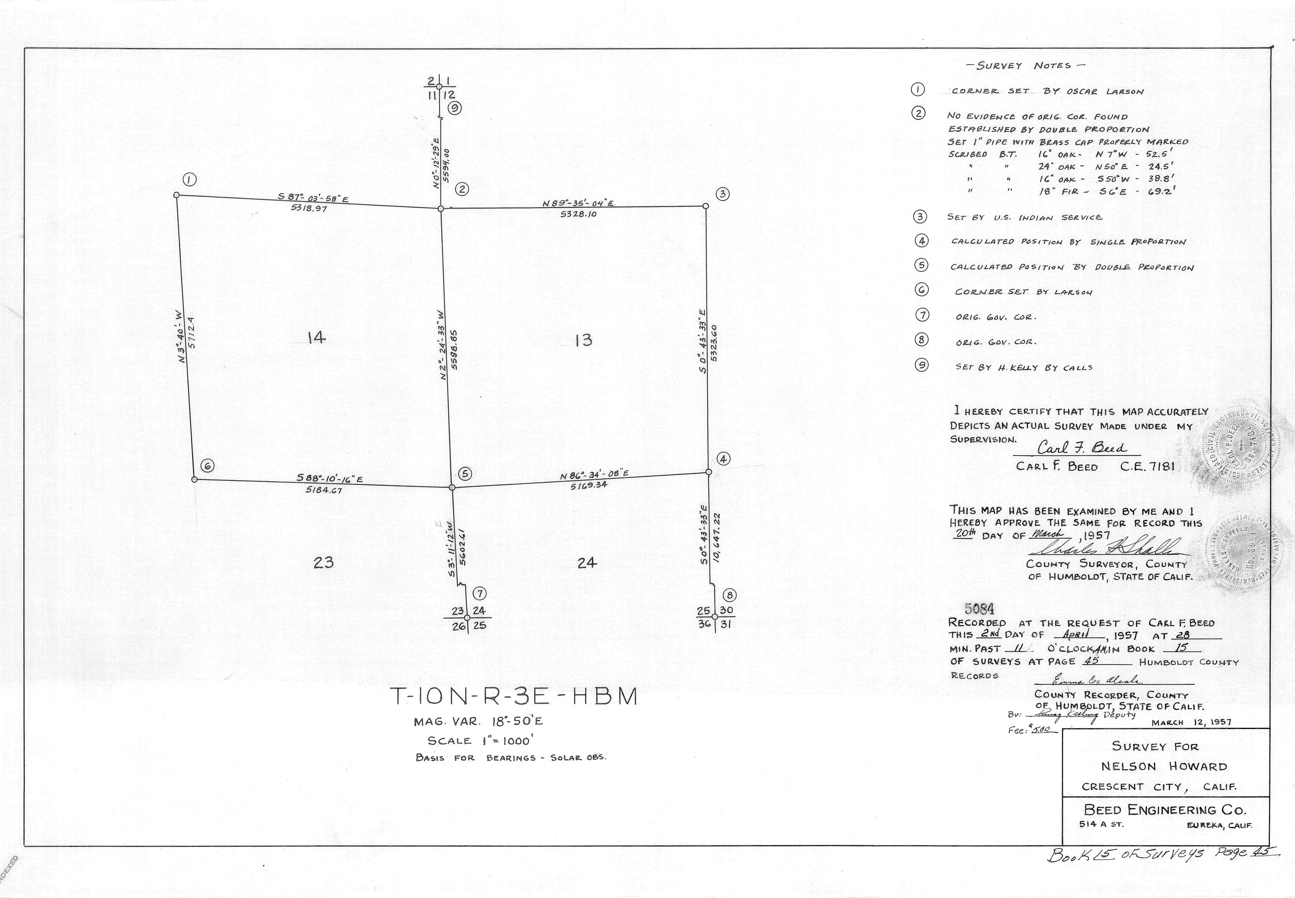 Book 15 Page 45 of Map Type RS