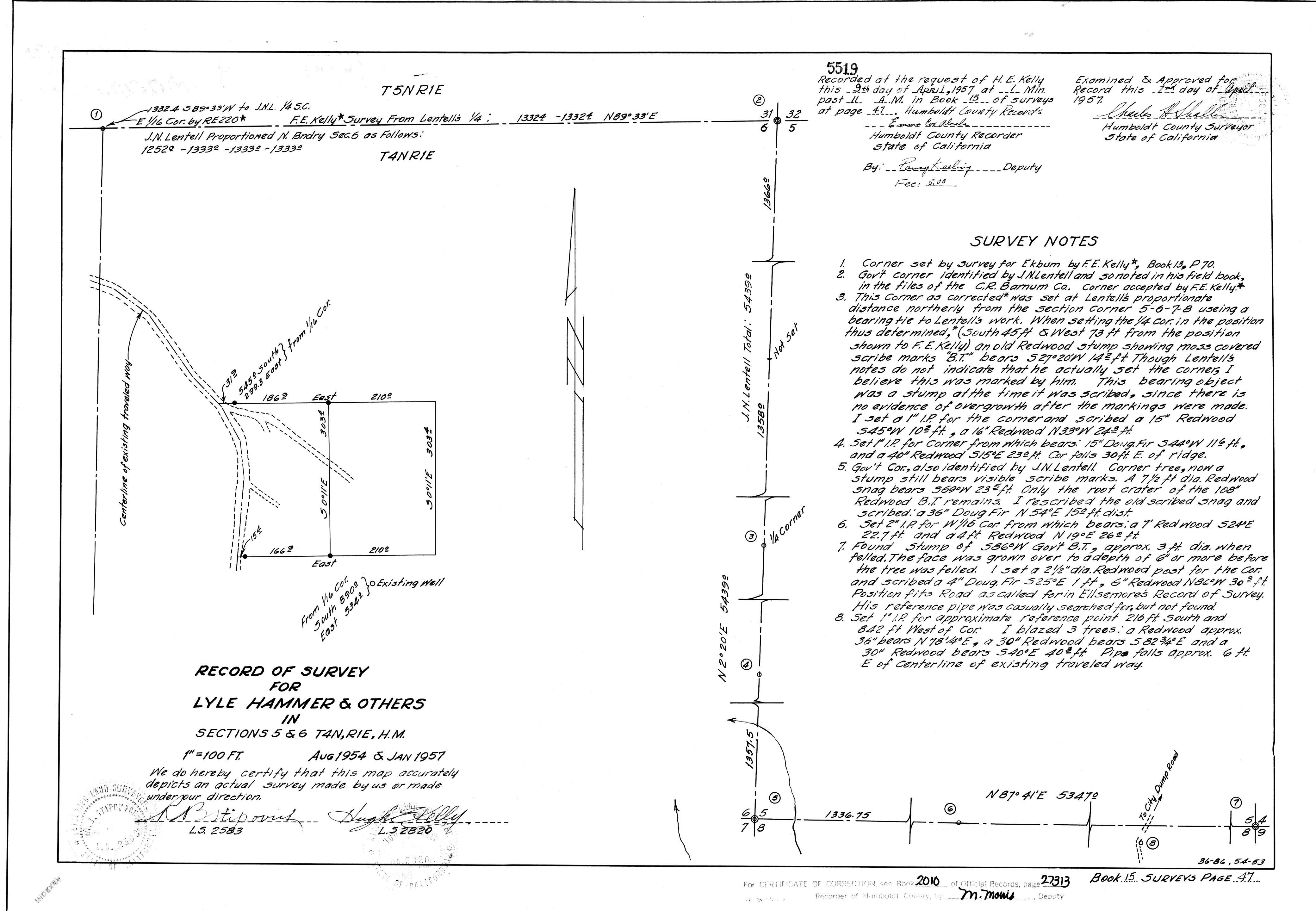 Book 15 Page 47 of Map Type RS