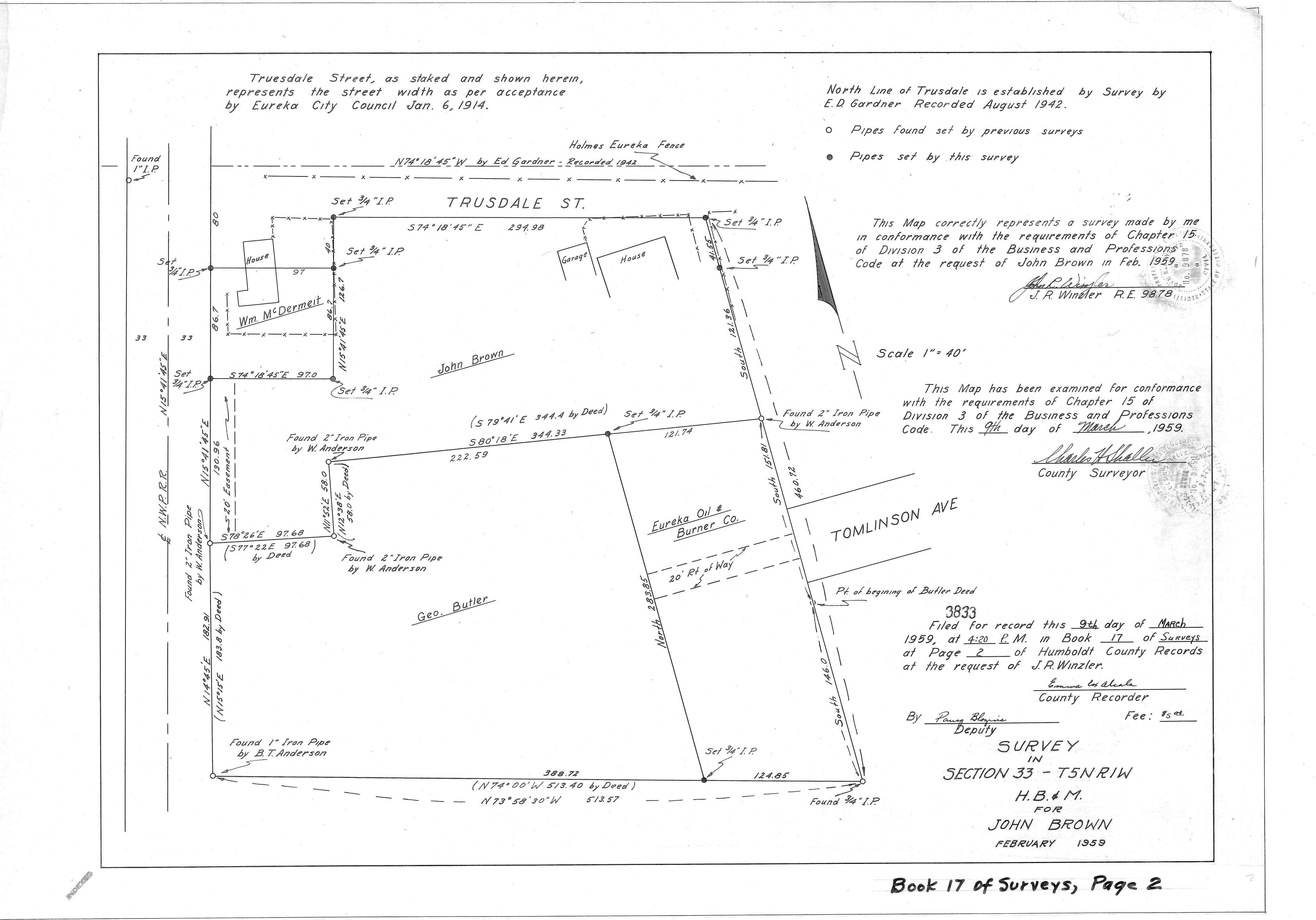 Book 17 Page 2 of Map Type RS