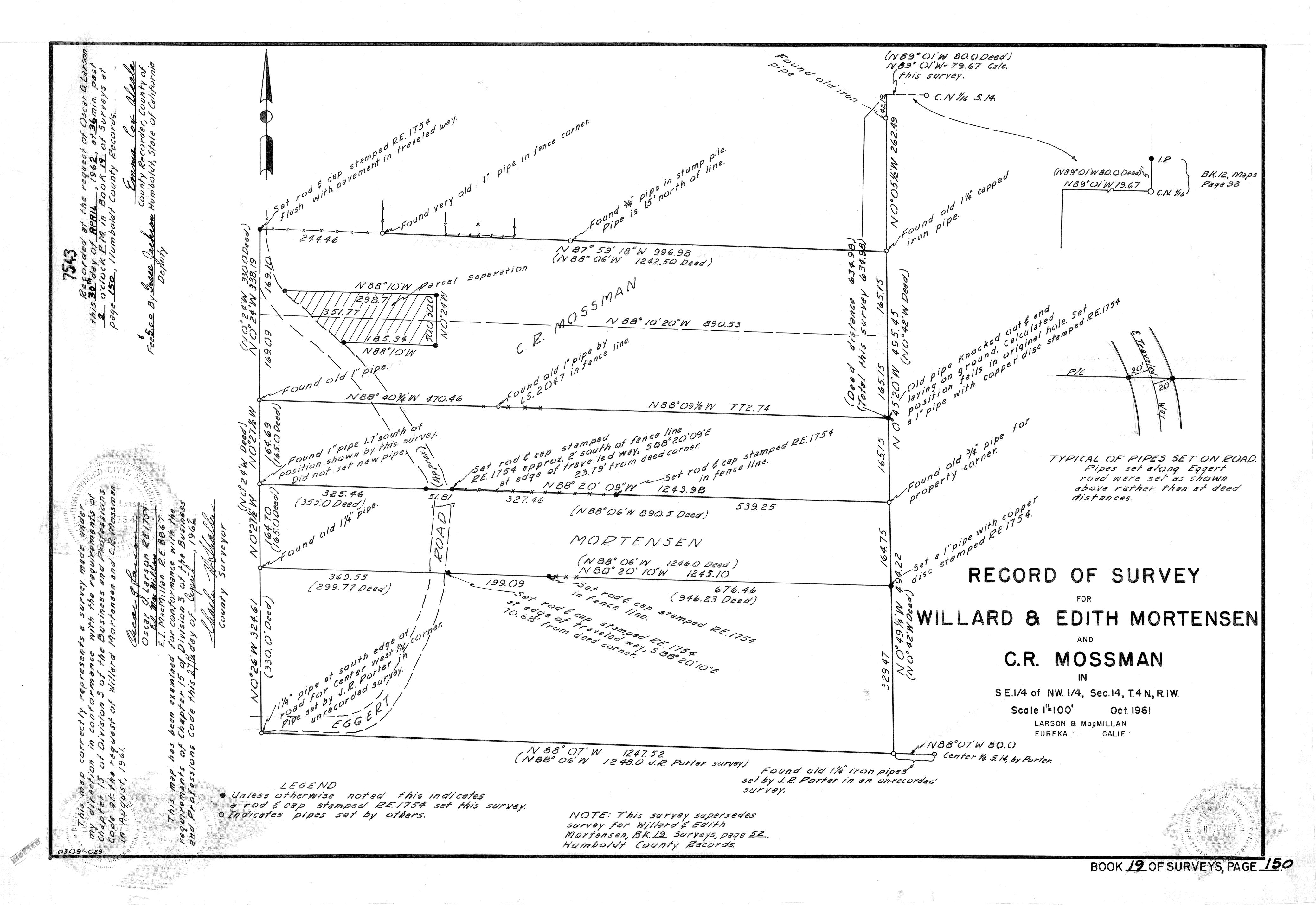 Book 19 Page 150 of Map Type RS