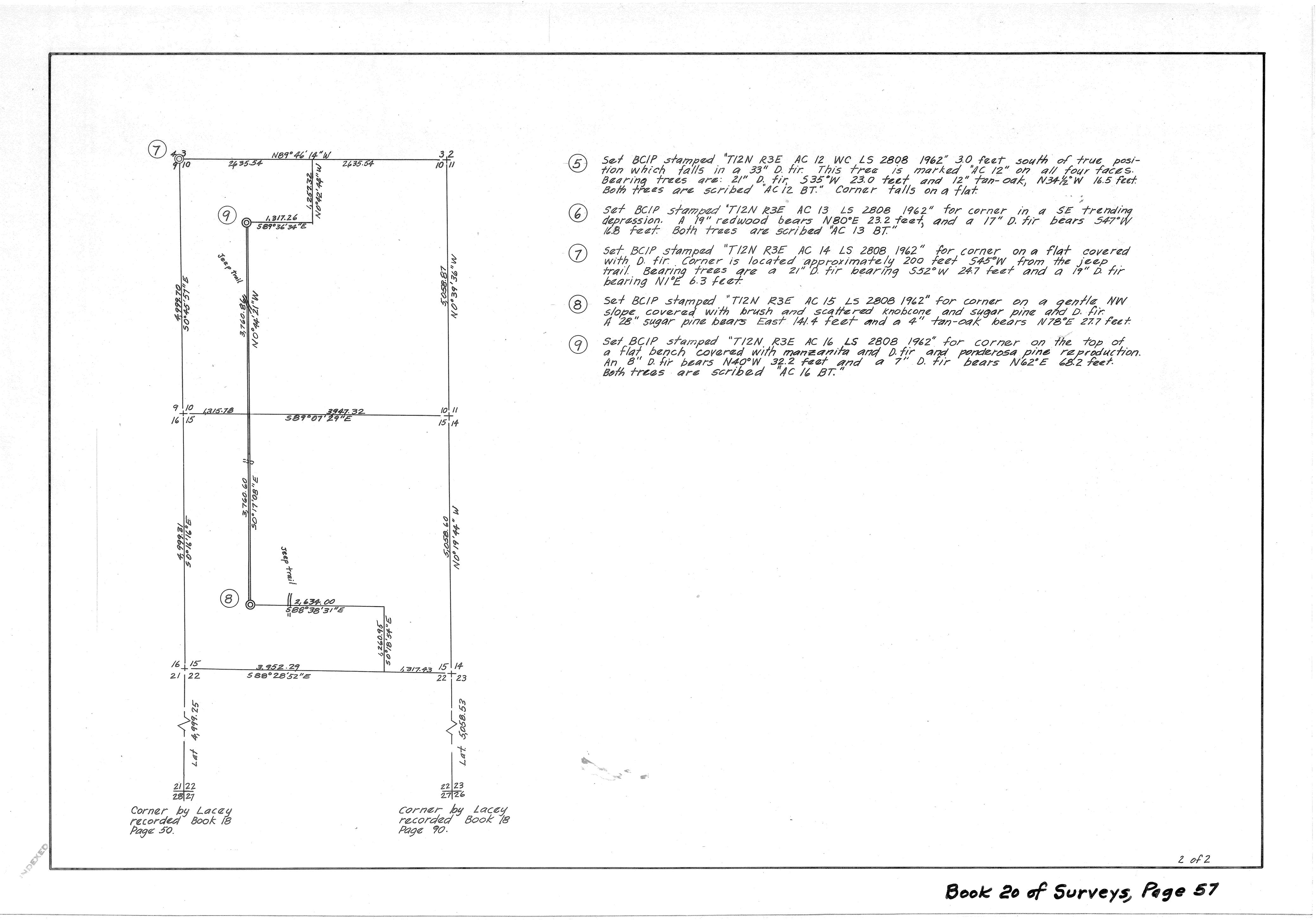 Book 20 Page 57 of Map Type RS