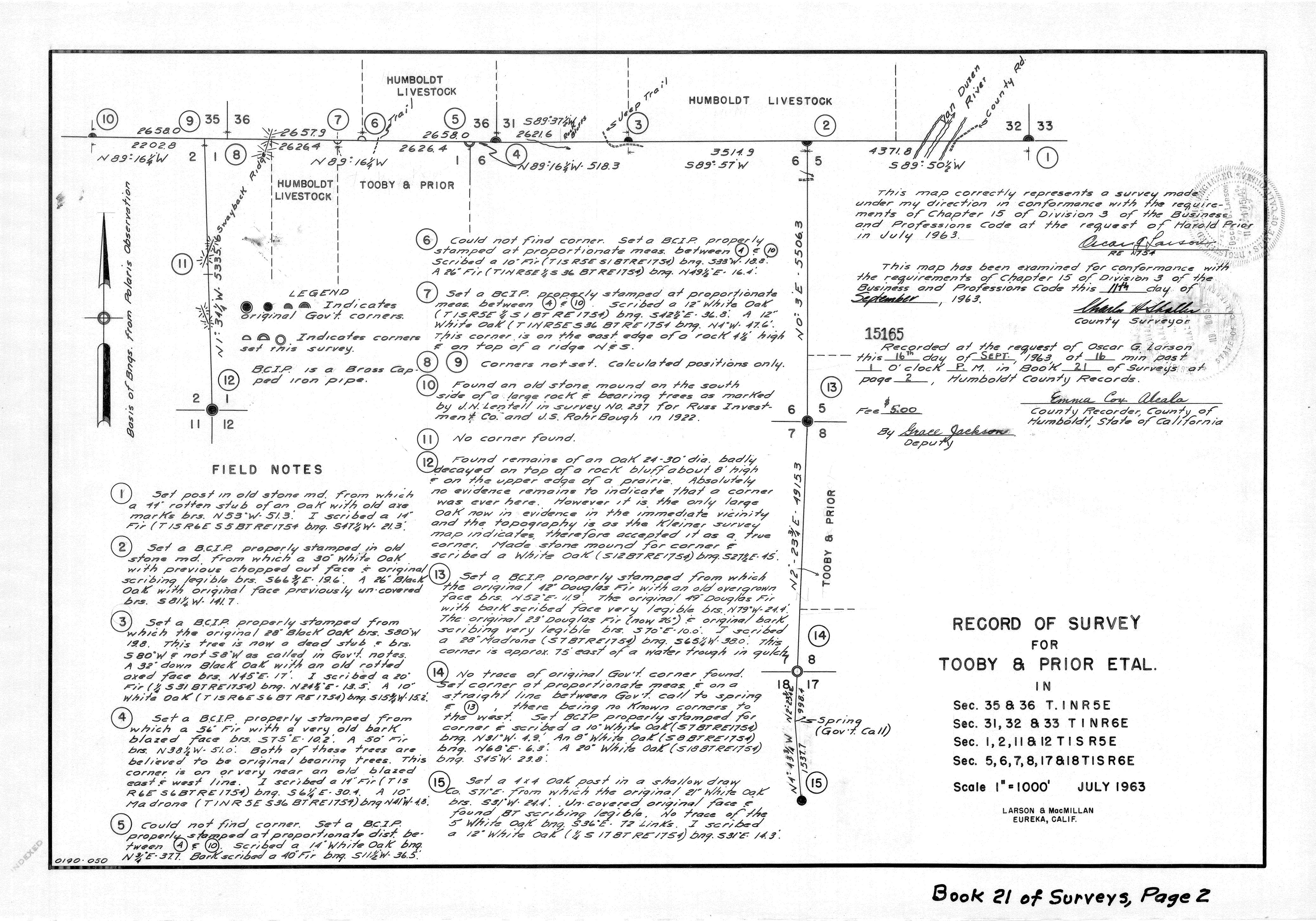 Book 21 Page 2 of Map Type RS