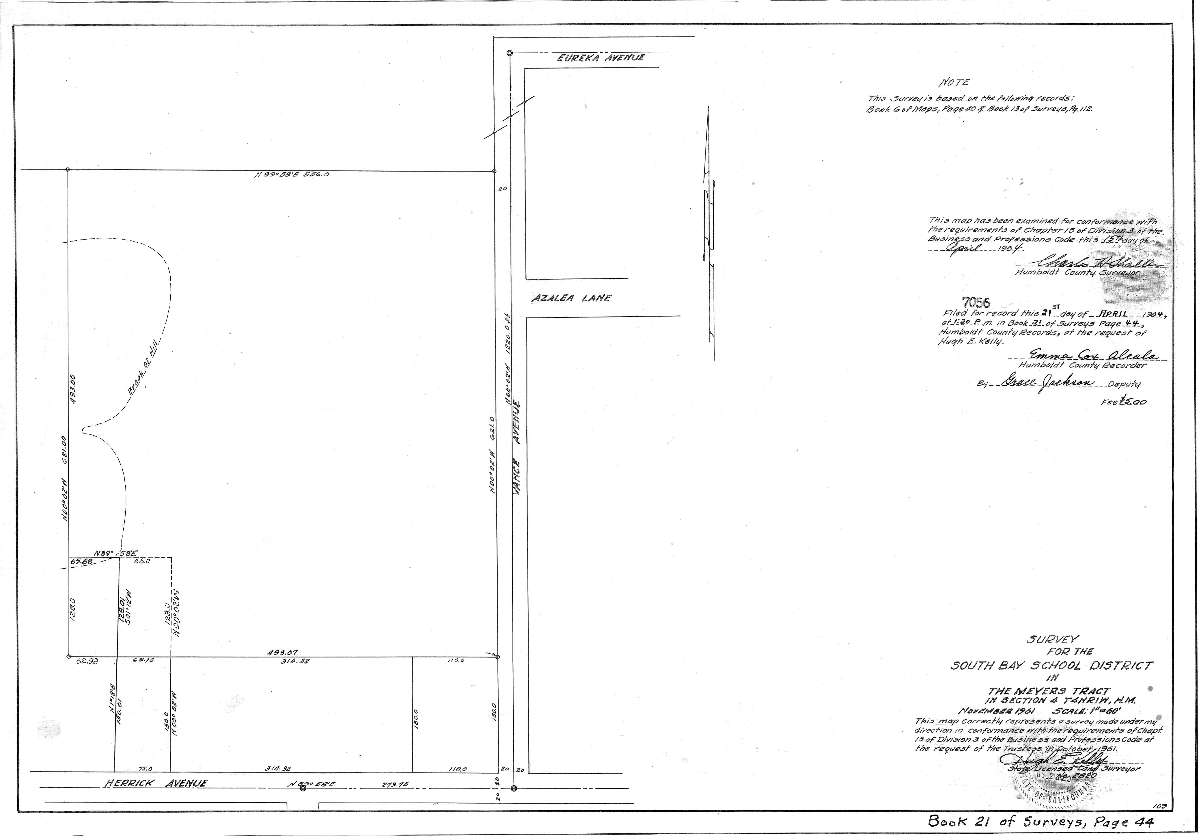 Book 21 Page 44 of Map Type RS