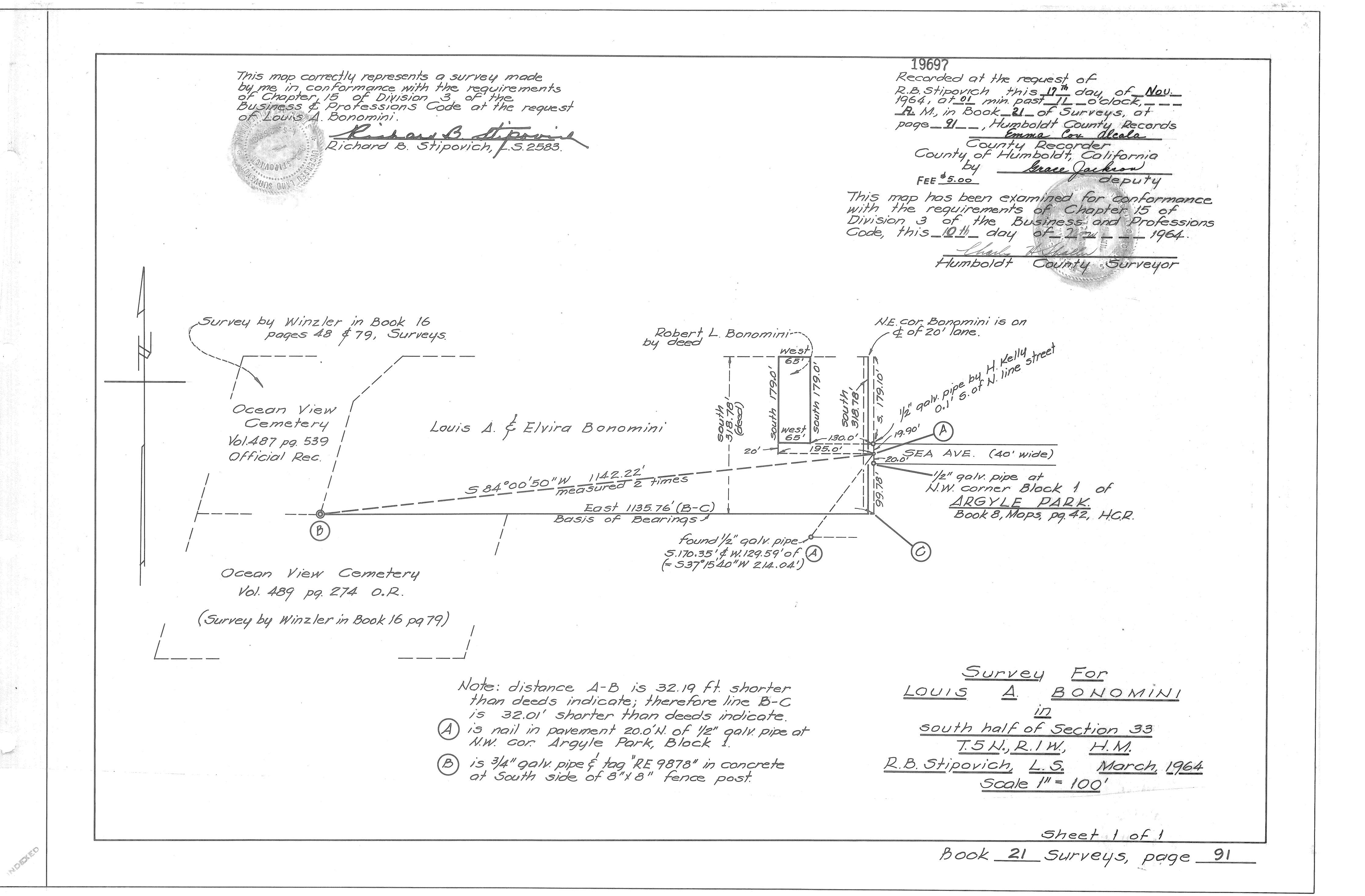 Book 21 Page 91 of Map Type RS