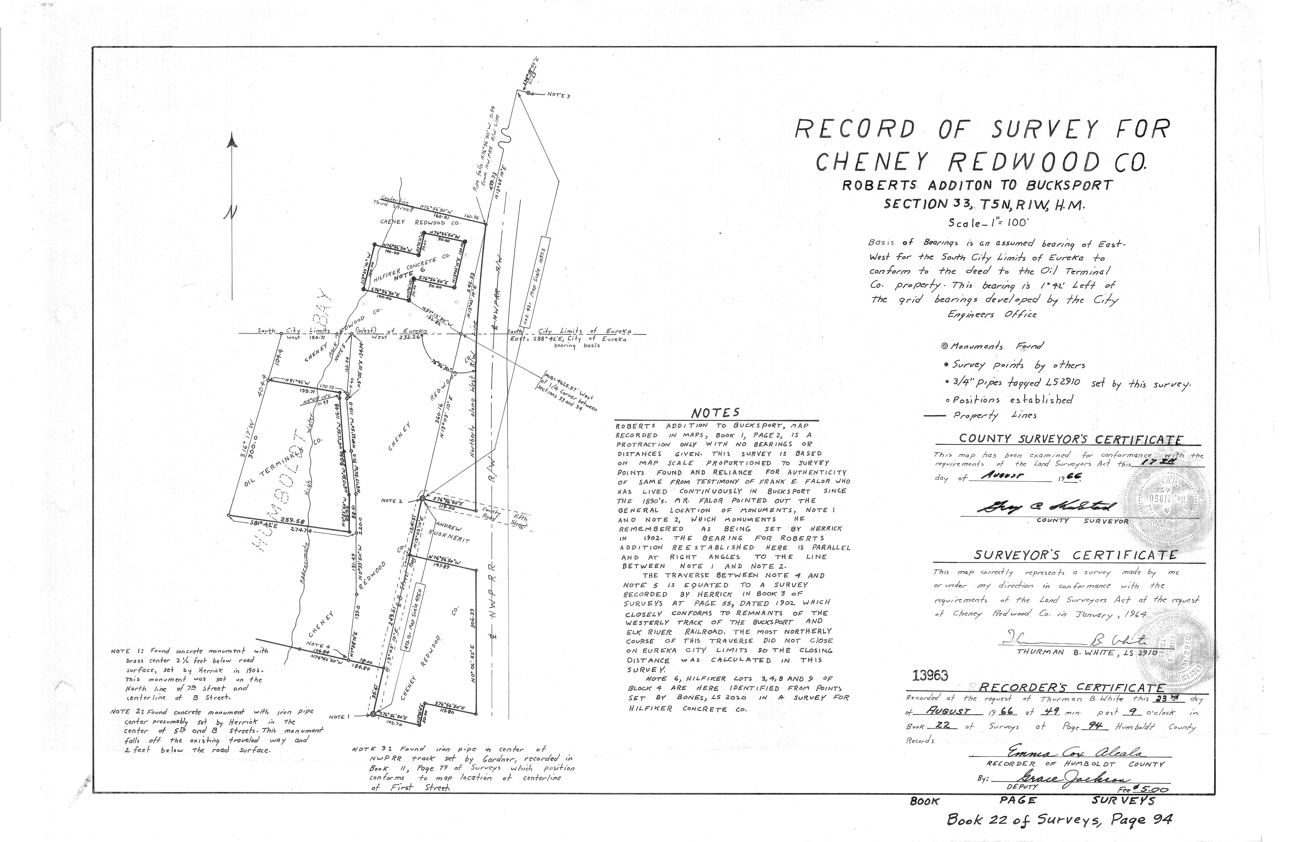 Book 22 Page 94 of Map Type RS