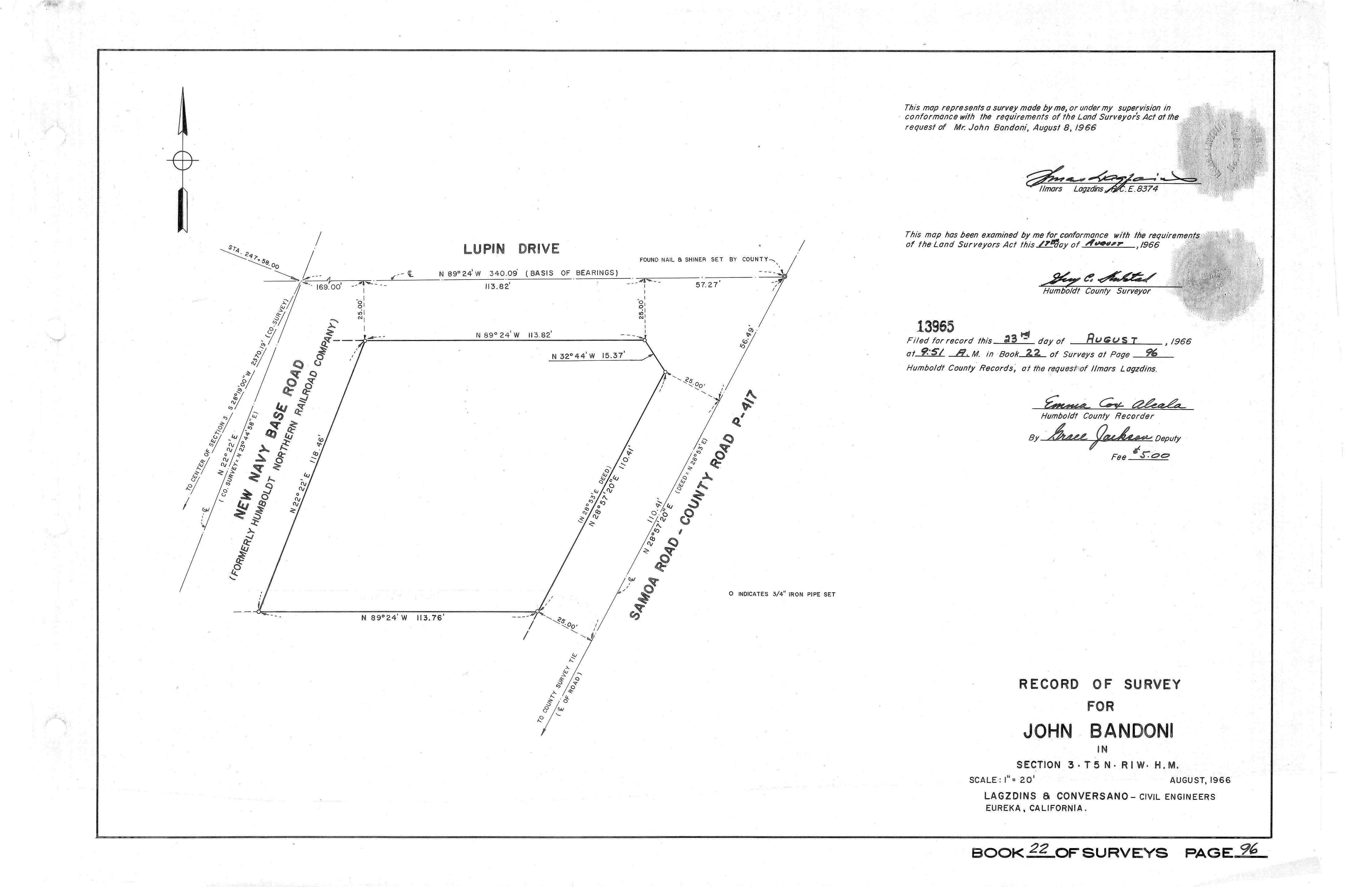 Book 22 Page 96 of Map Type RS