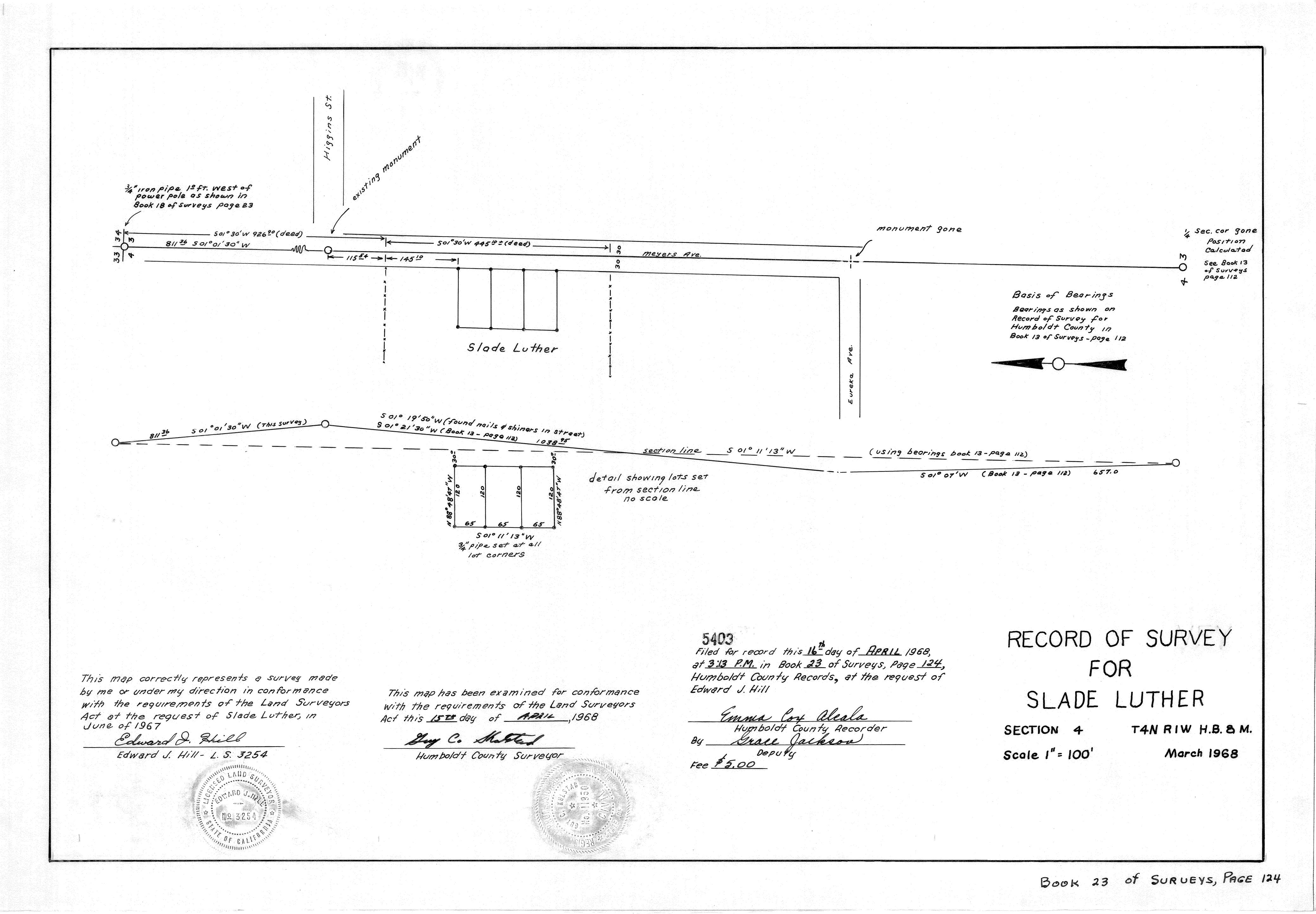 Book 23 Page 124 of Map Type RS