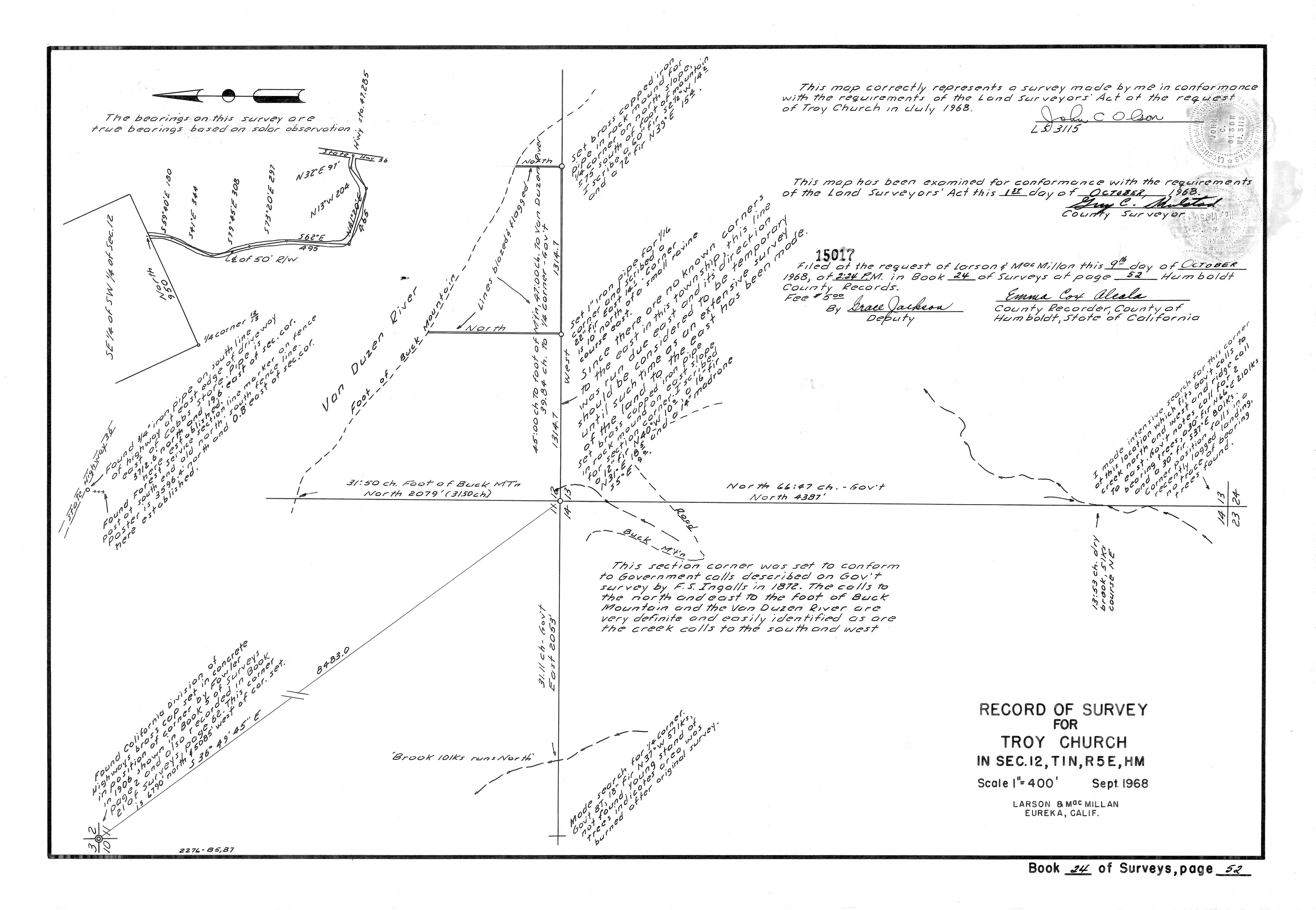 Book 24 Page 52 of Map Type RS