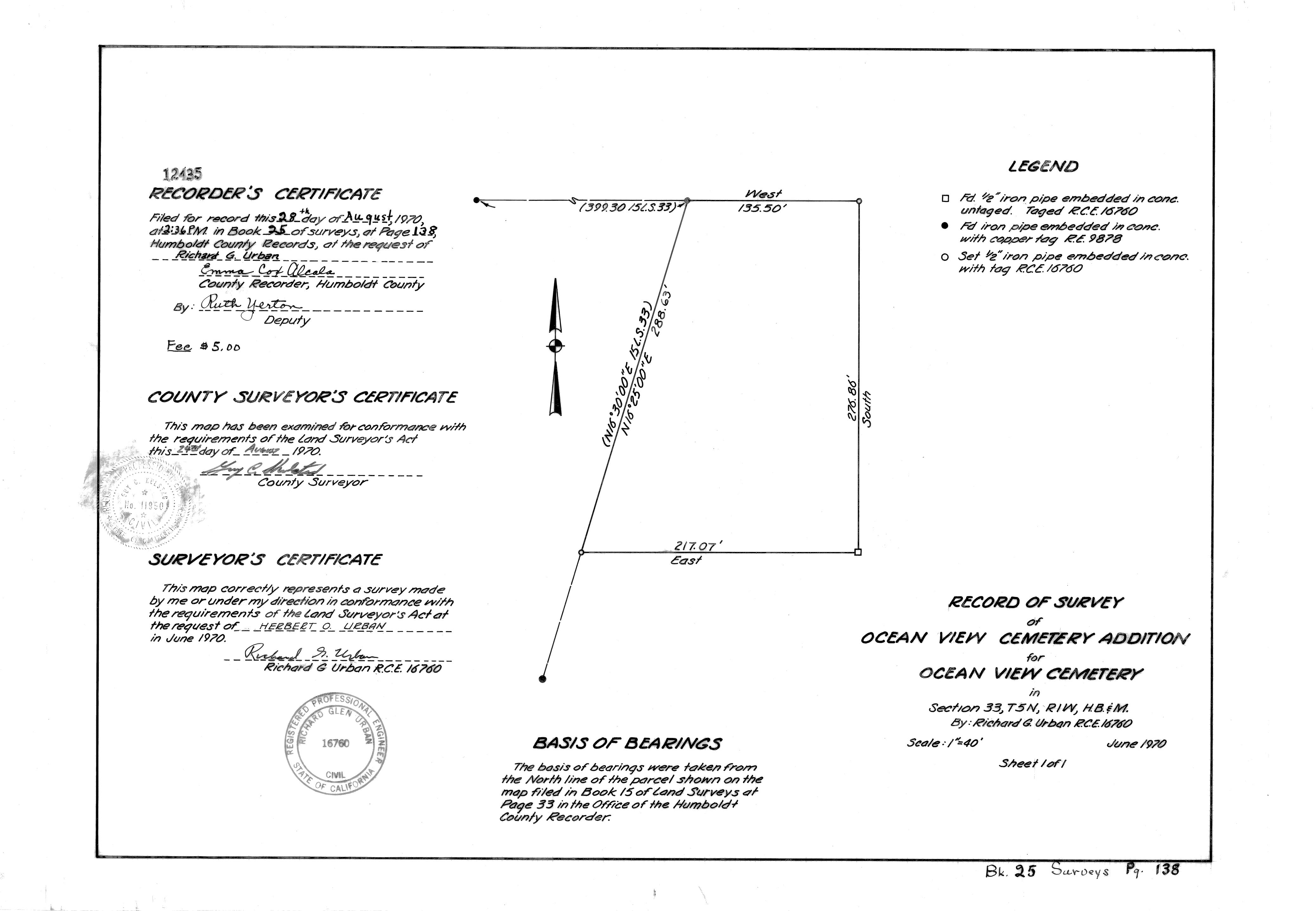 Book 25 Page 138 of Map Type RS