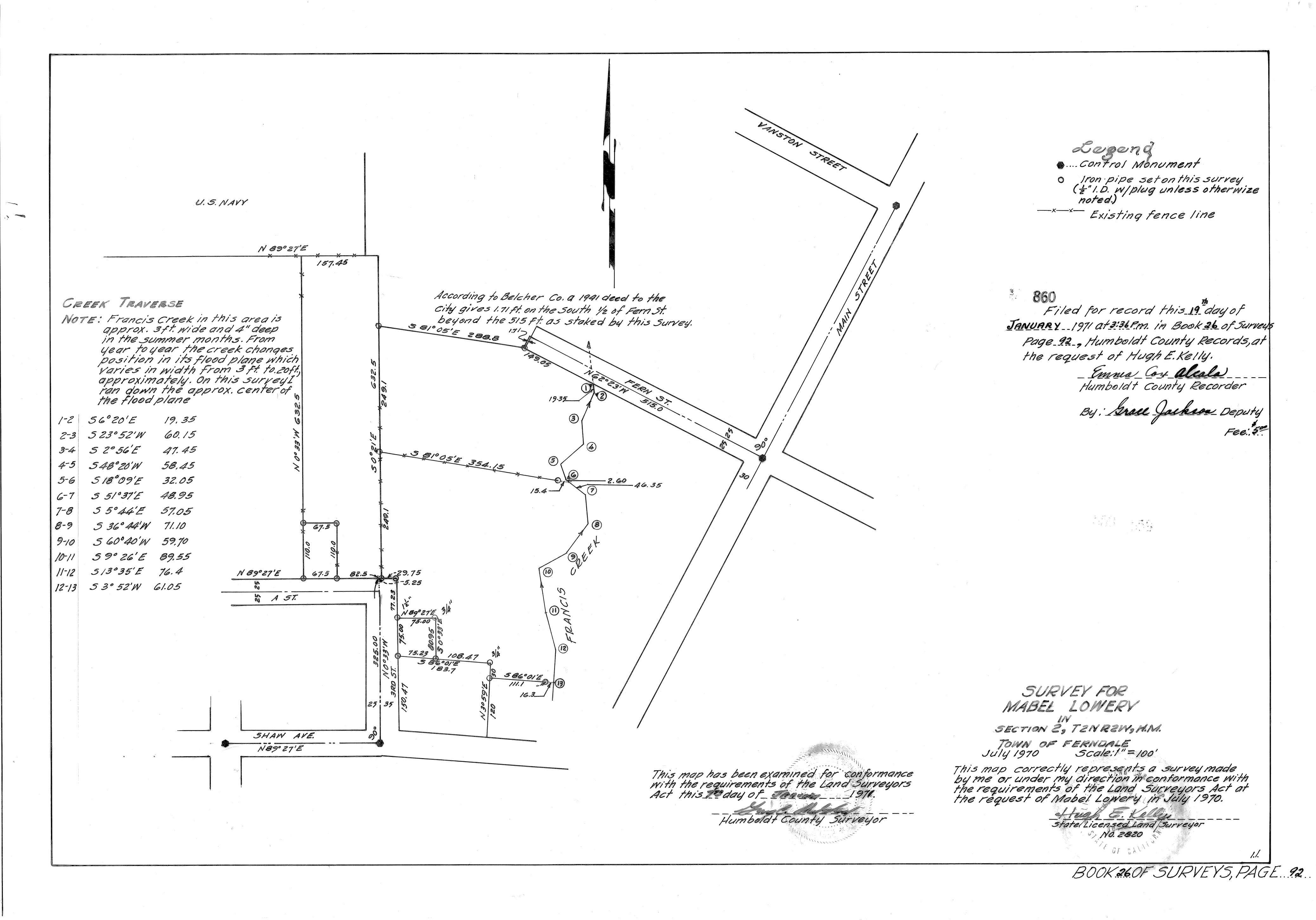 Book 26 Page 92 of Map Type RS