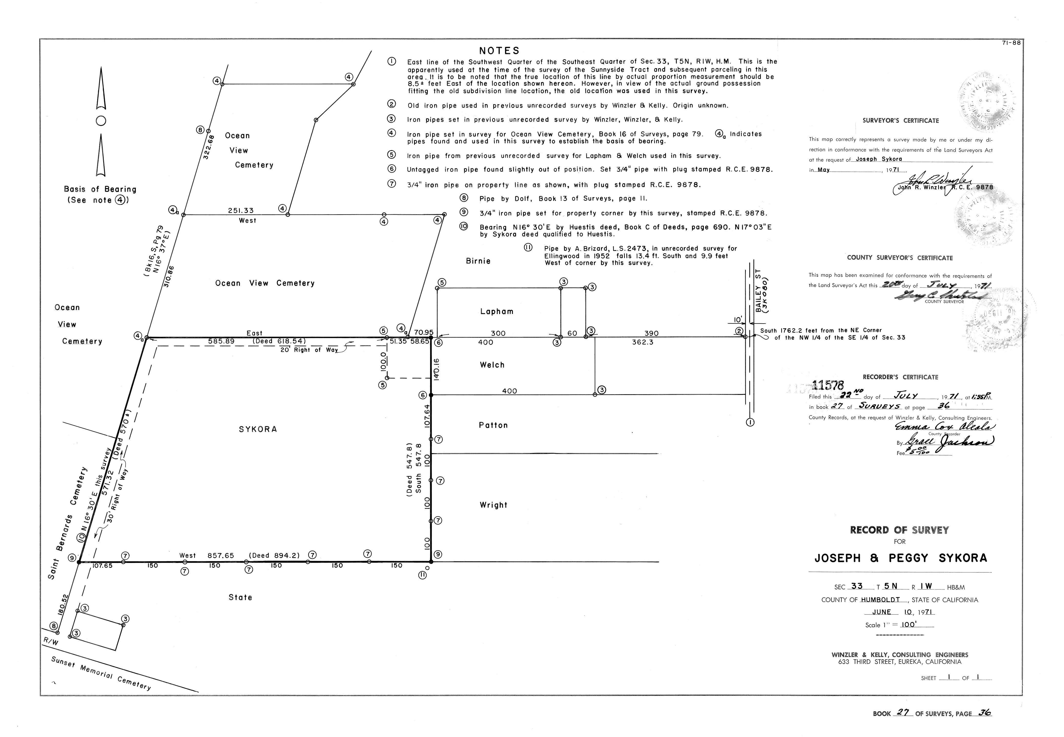 Book 27 Page 36 of Map Type RS