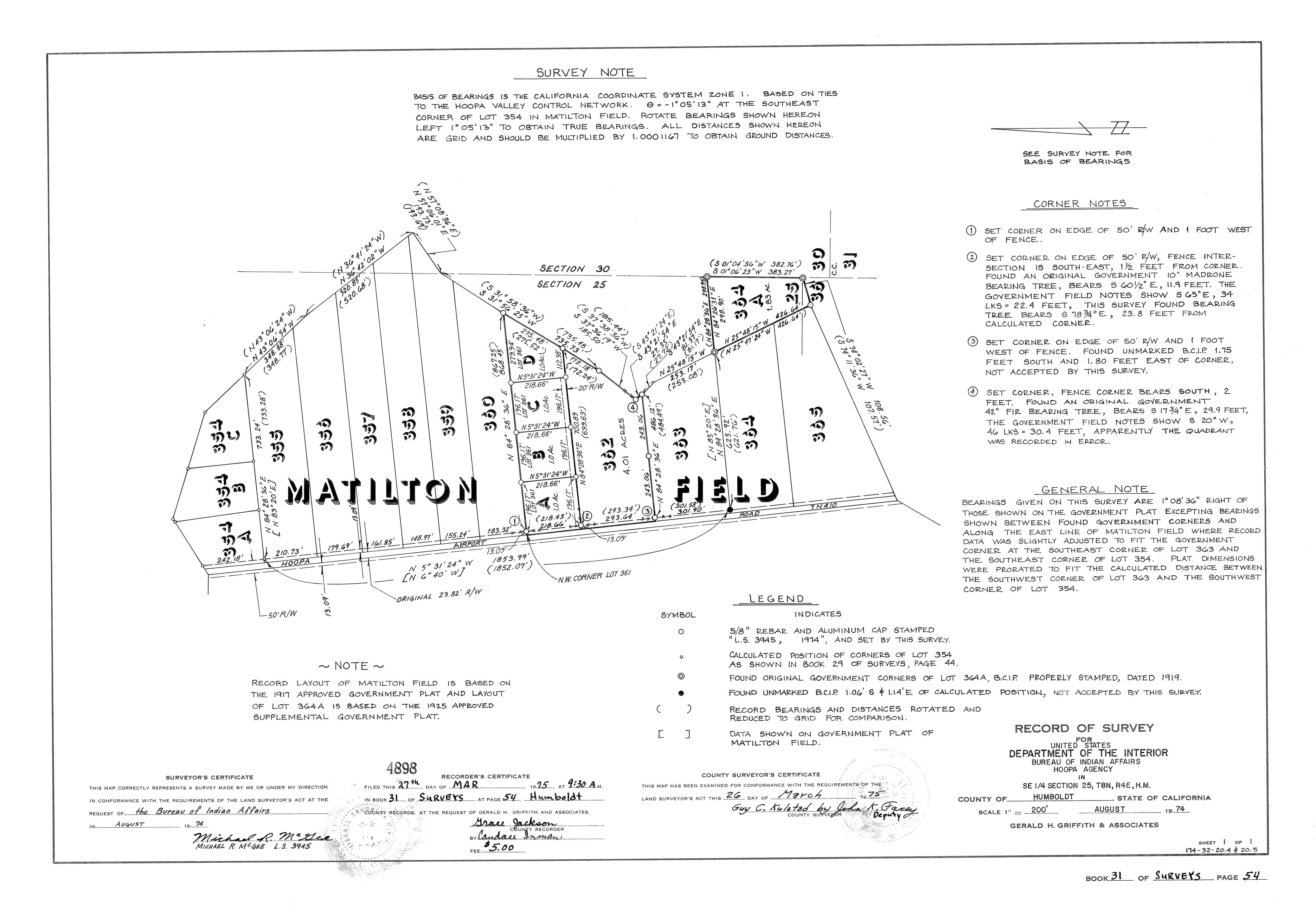 Book 31 Page 54 of Map Type RS