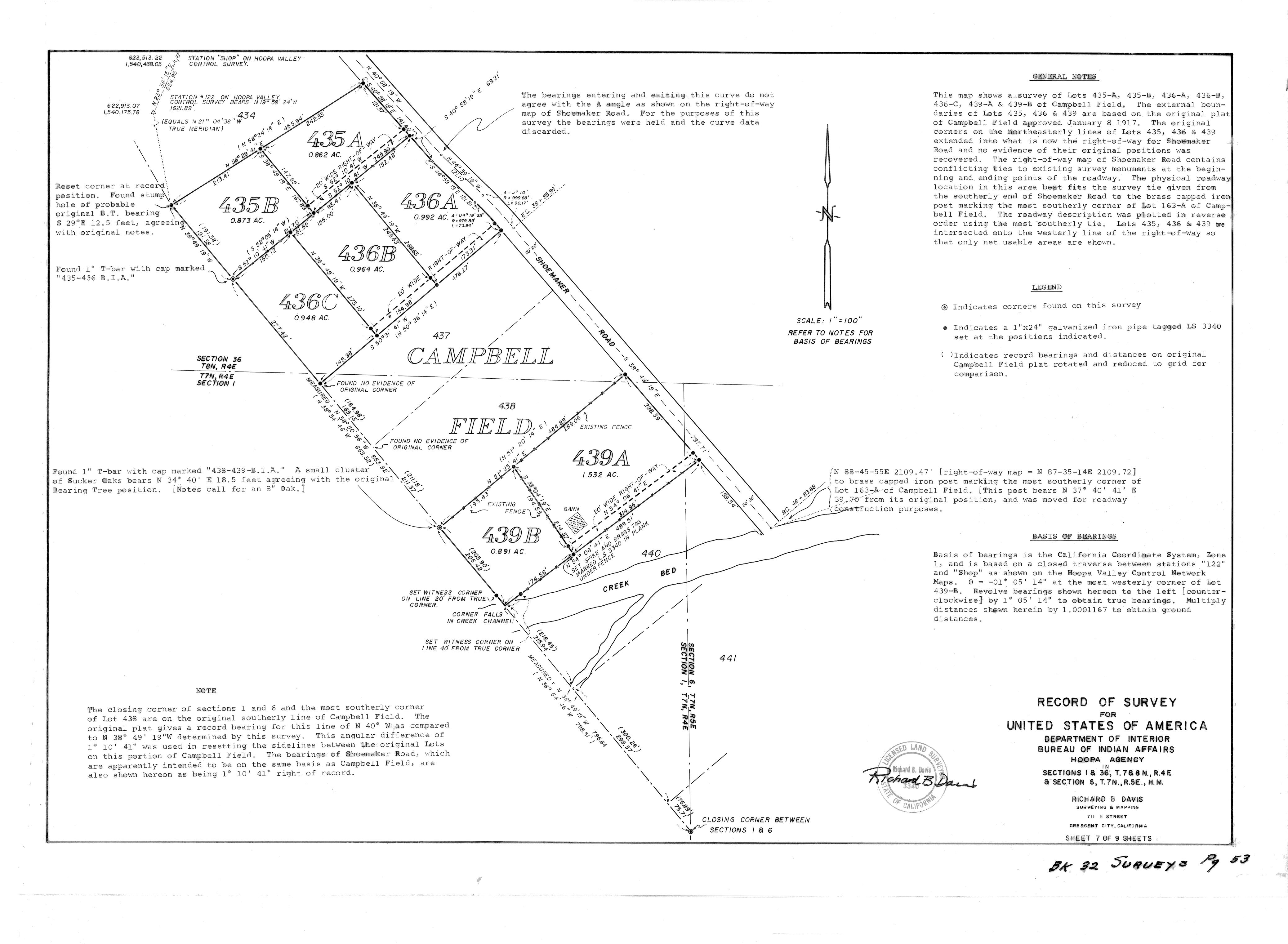 Book 32 Page 53 of Map Type RS