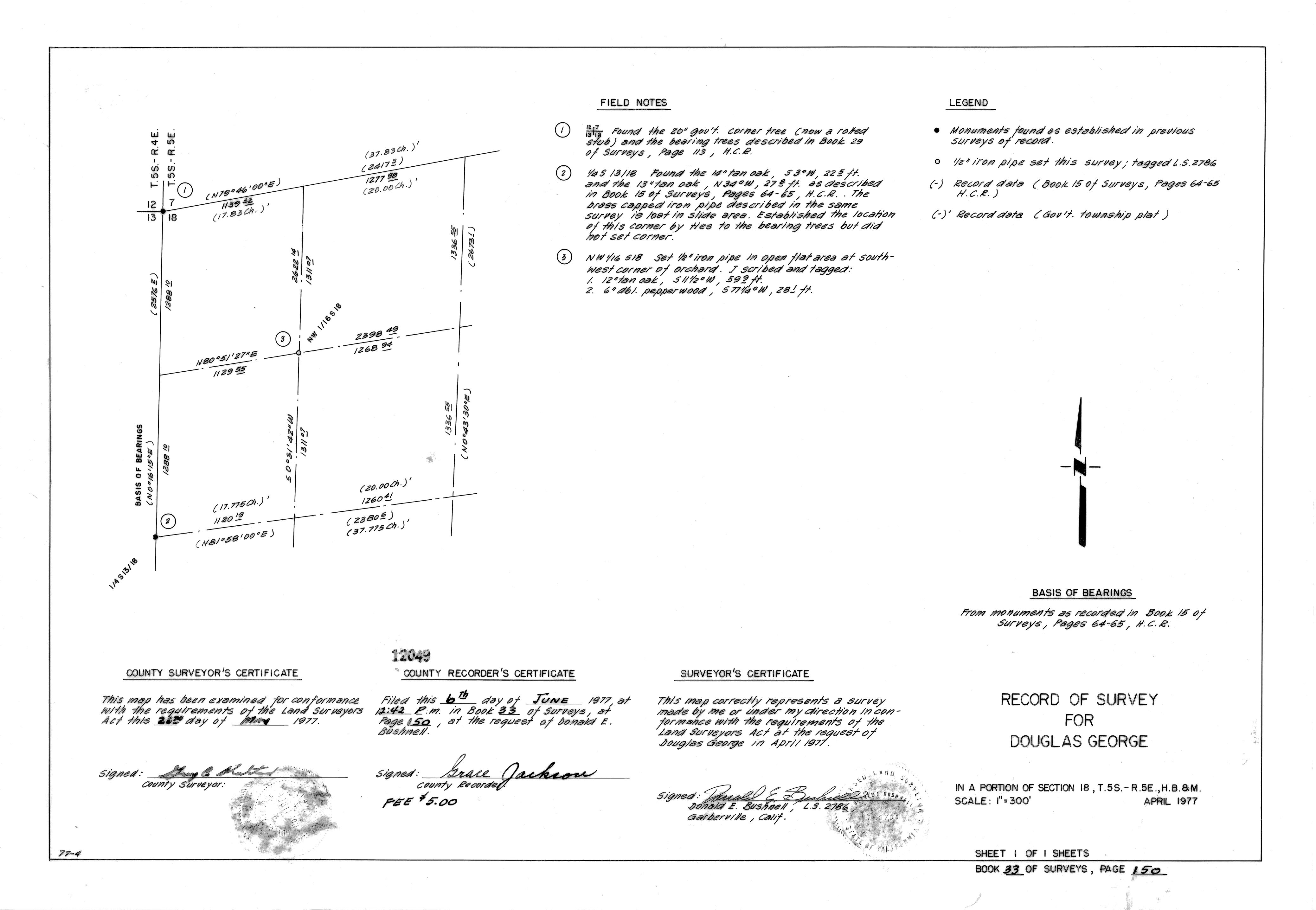 Book 33 Page 150 of Map Type RS