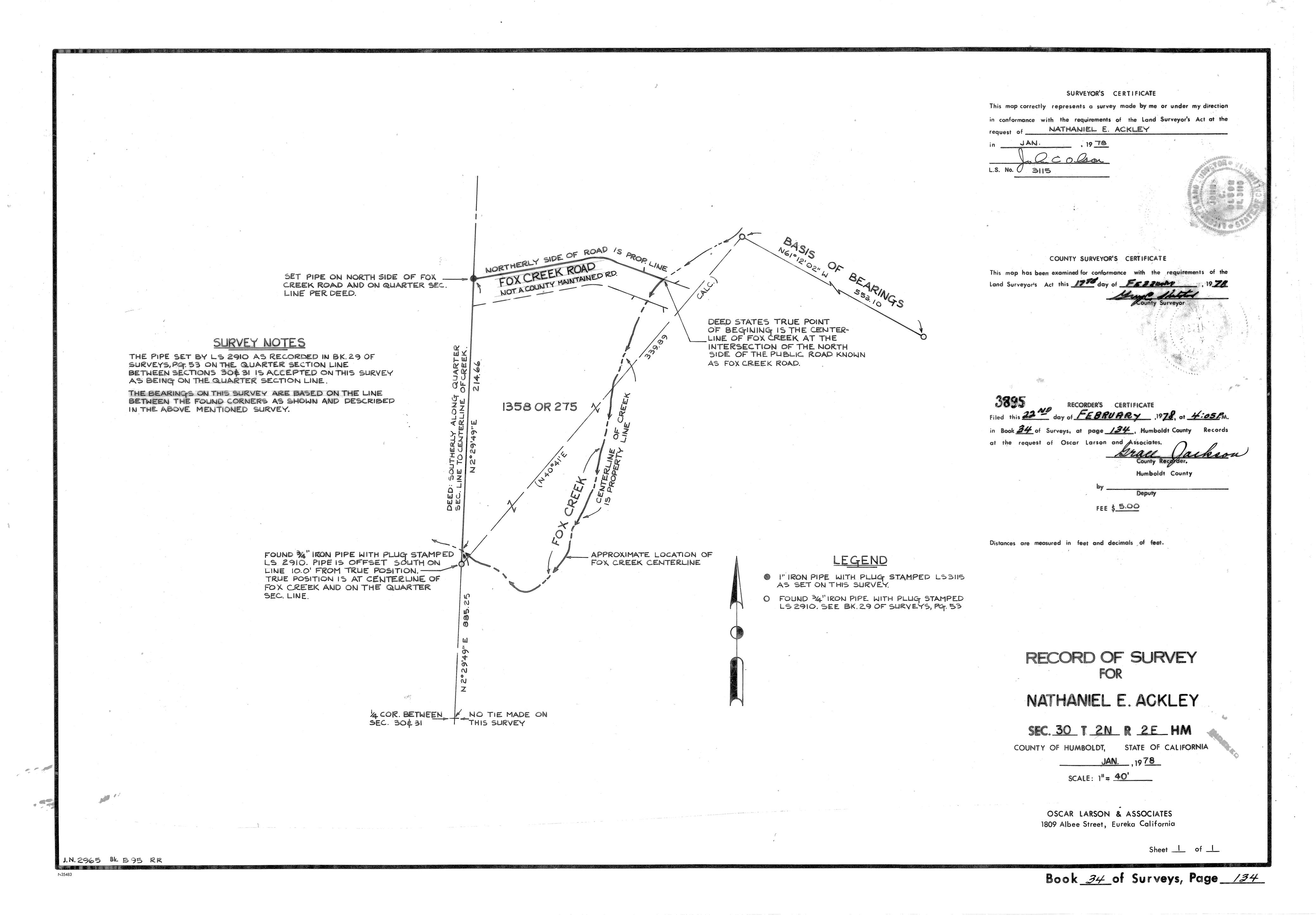 Book 34 Page 134 of Map Type RS