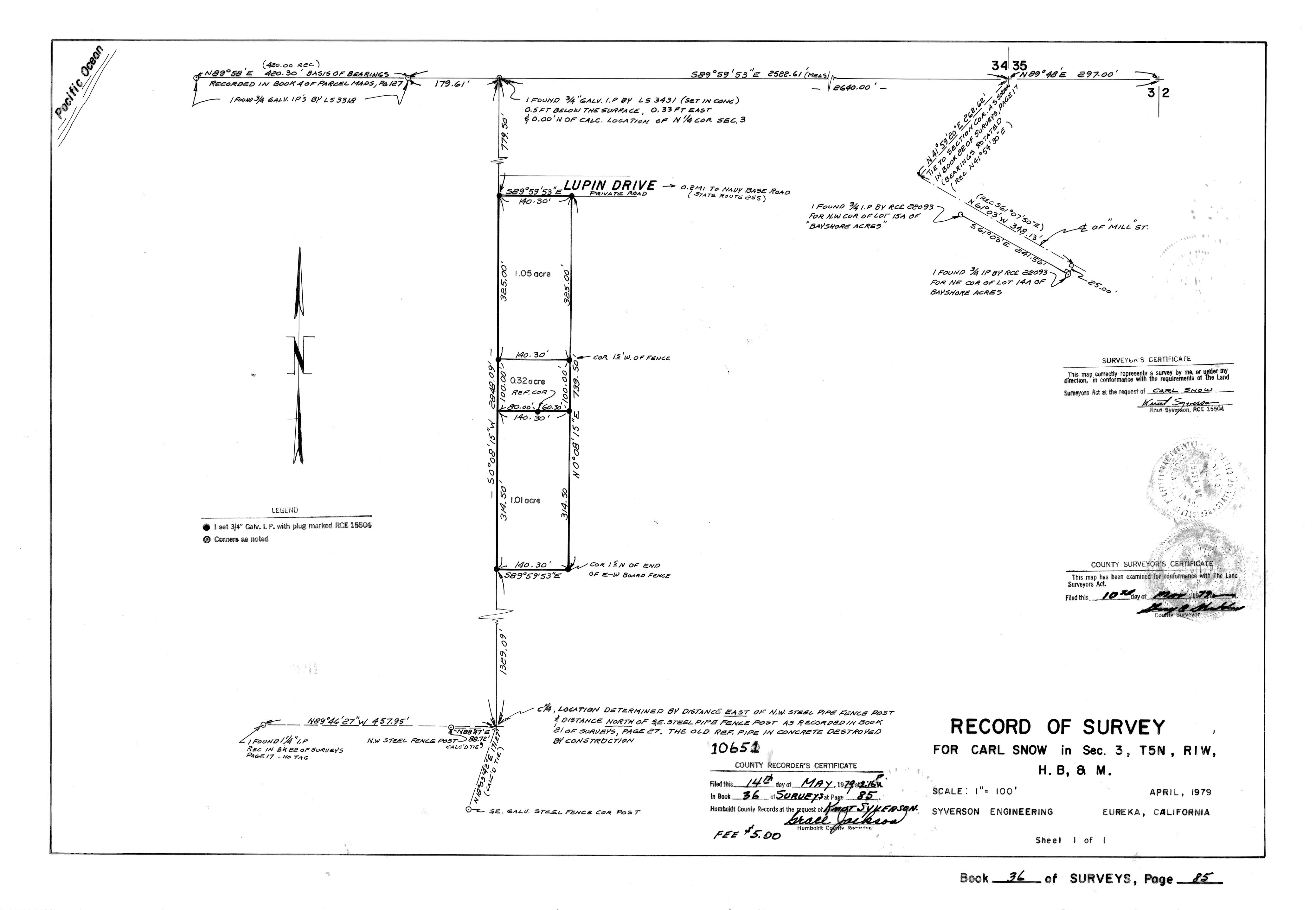 Book 36 Page 85 of Map Type RS