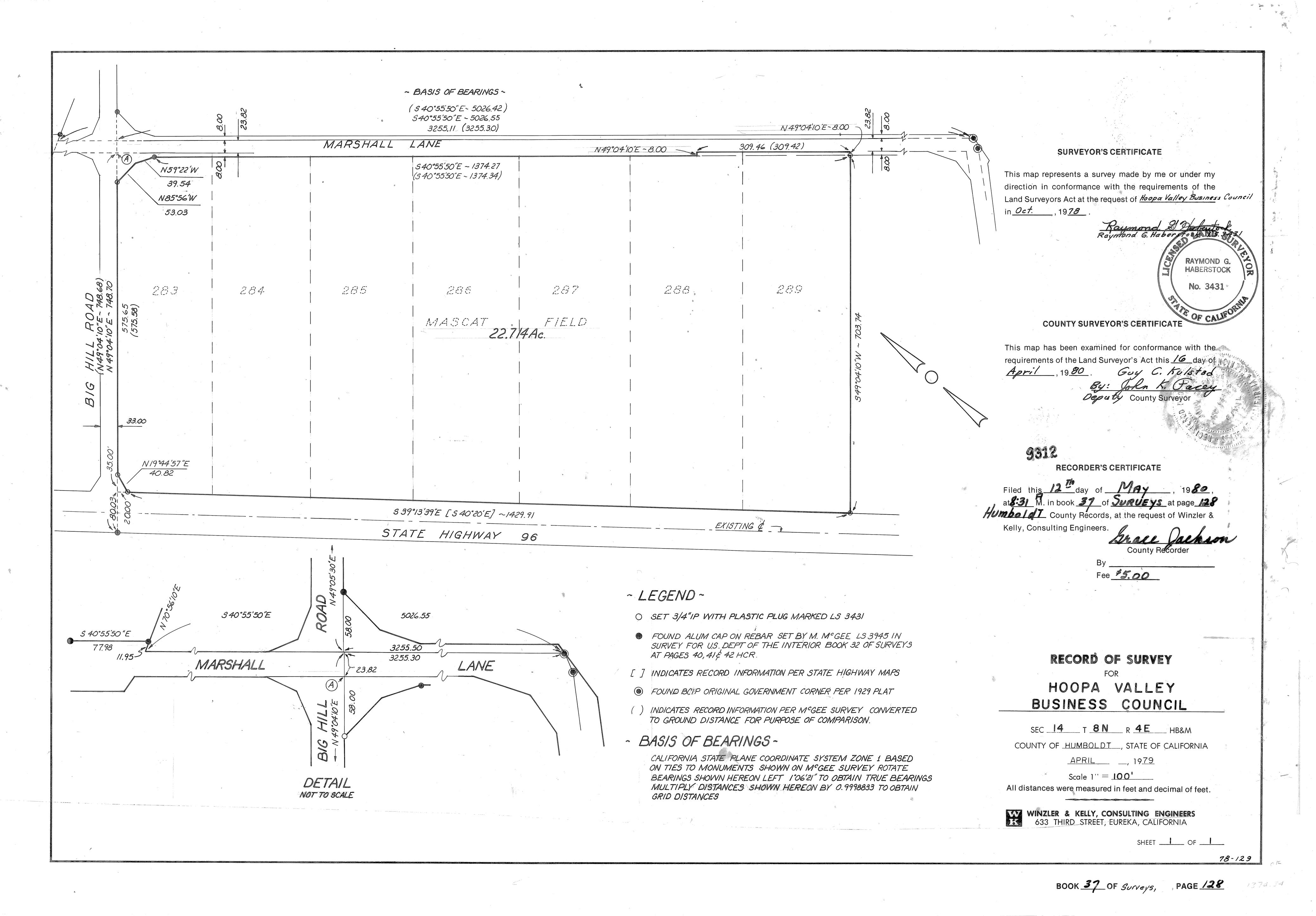 Book 37 Page 128 of Map Type RS