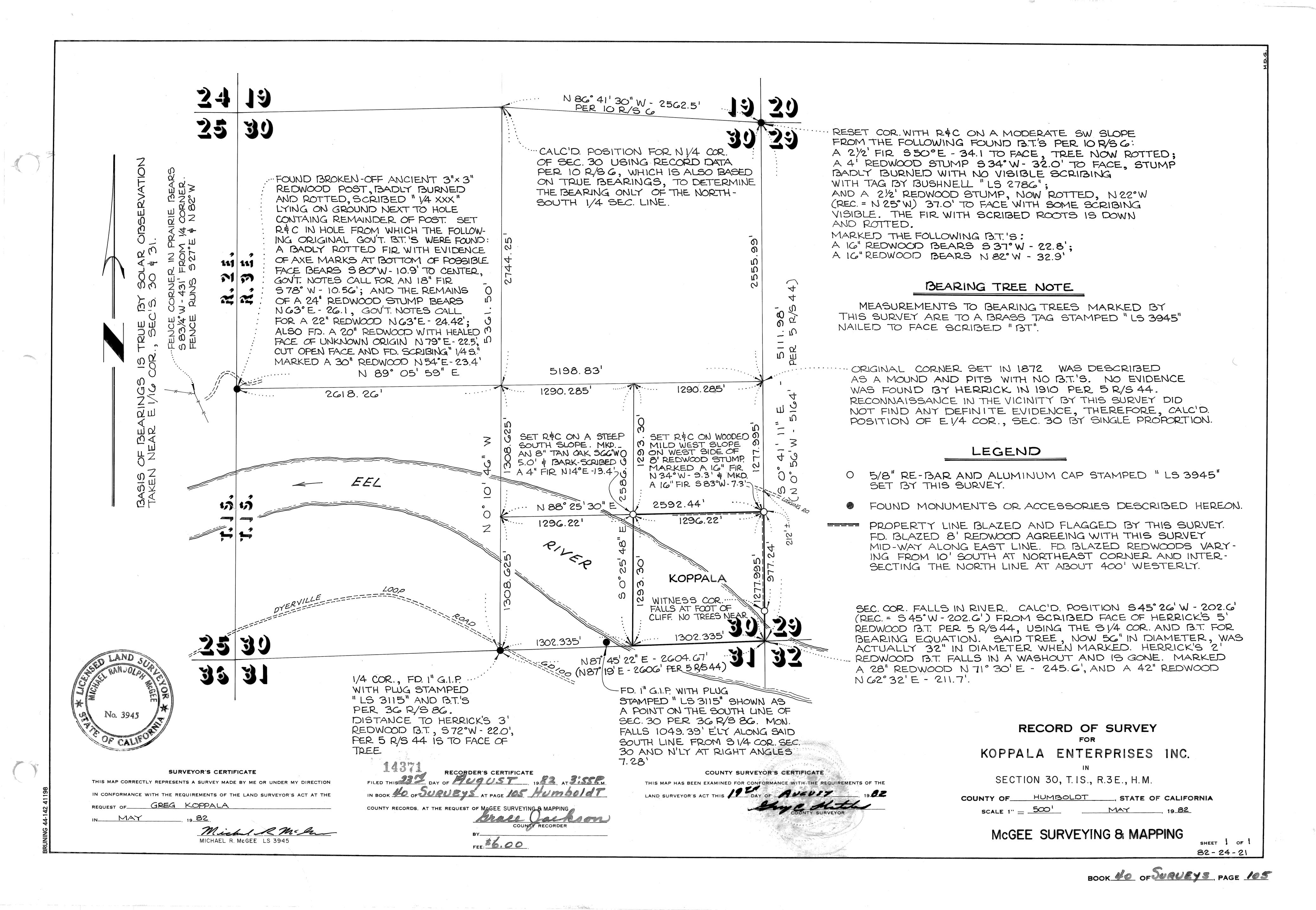 Book 40 Page 105 of Map Type RS