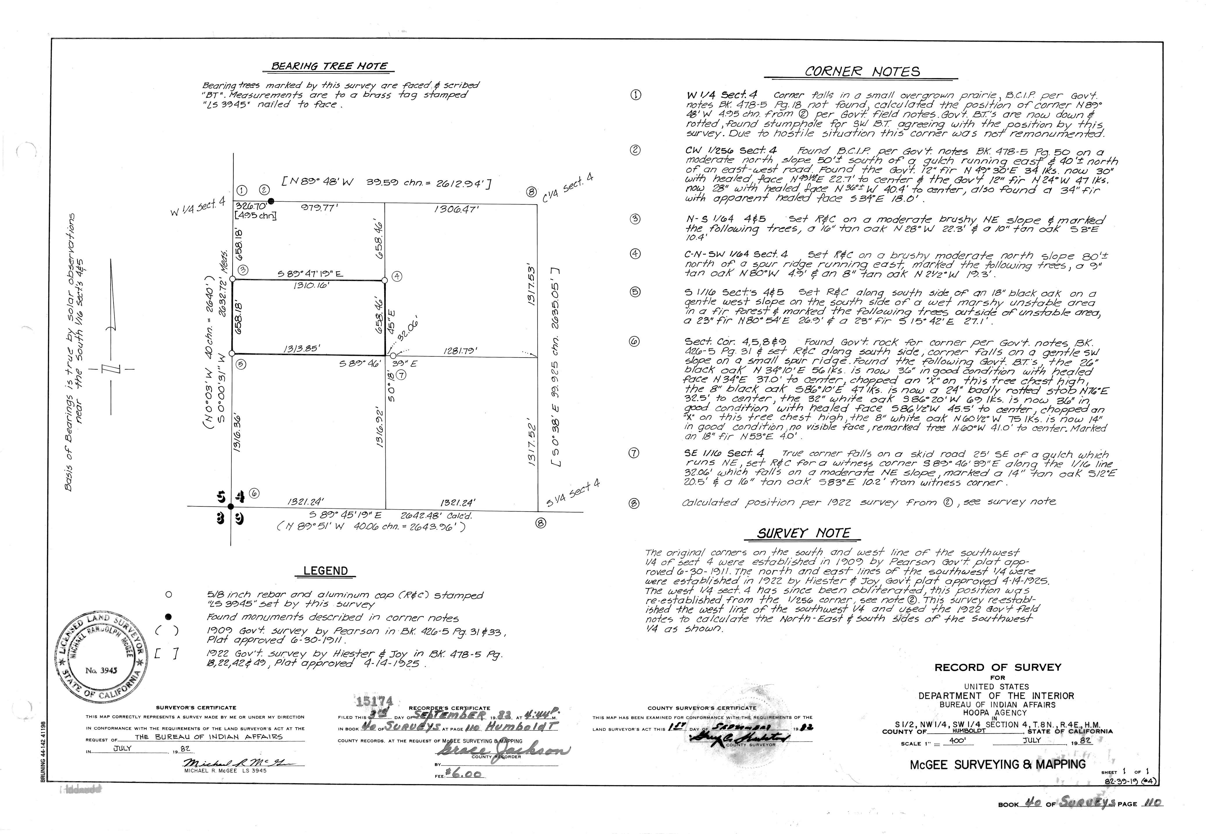 Book 40 Page 110 of Map Type RS
