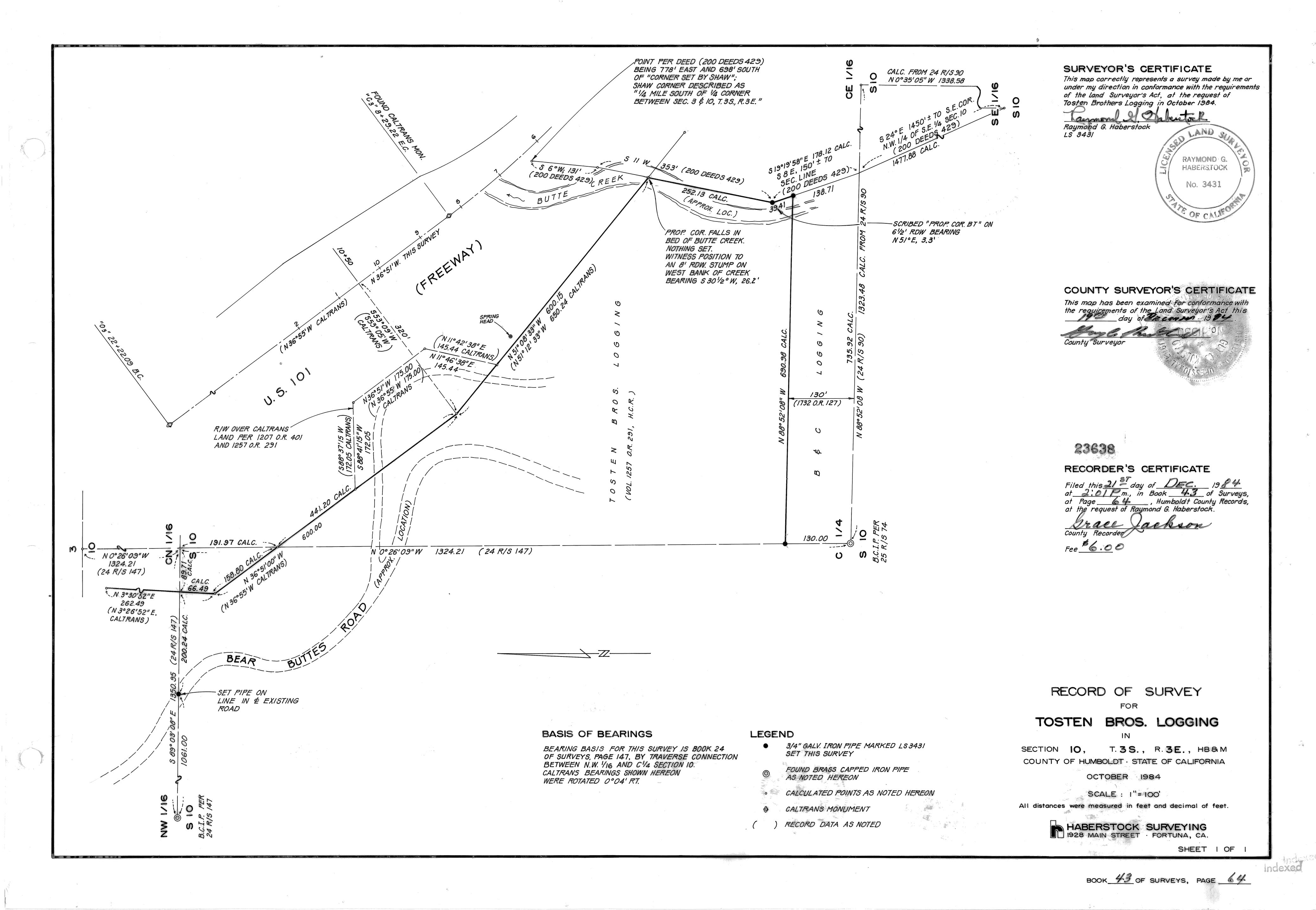 Book 43 Page 64 of Map Type RS