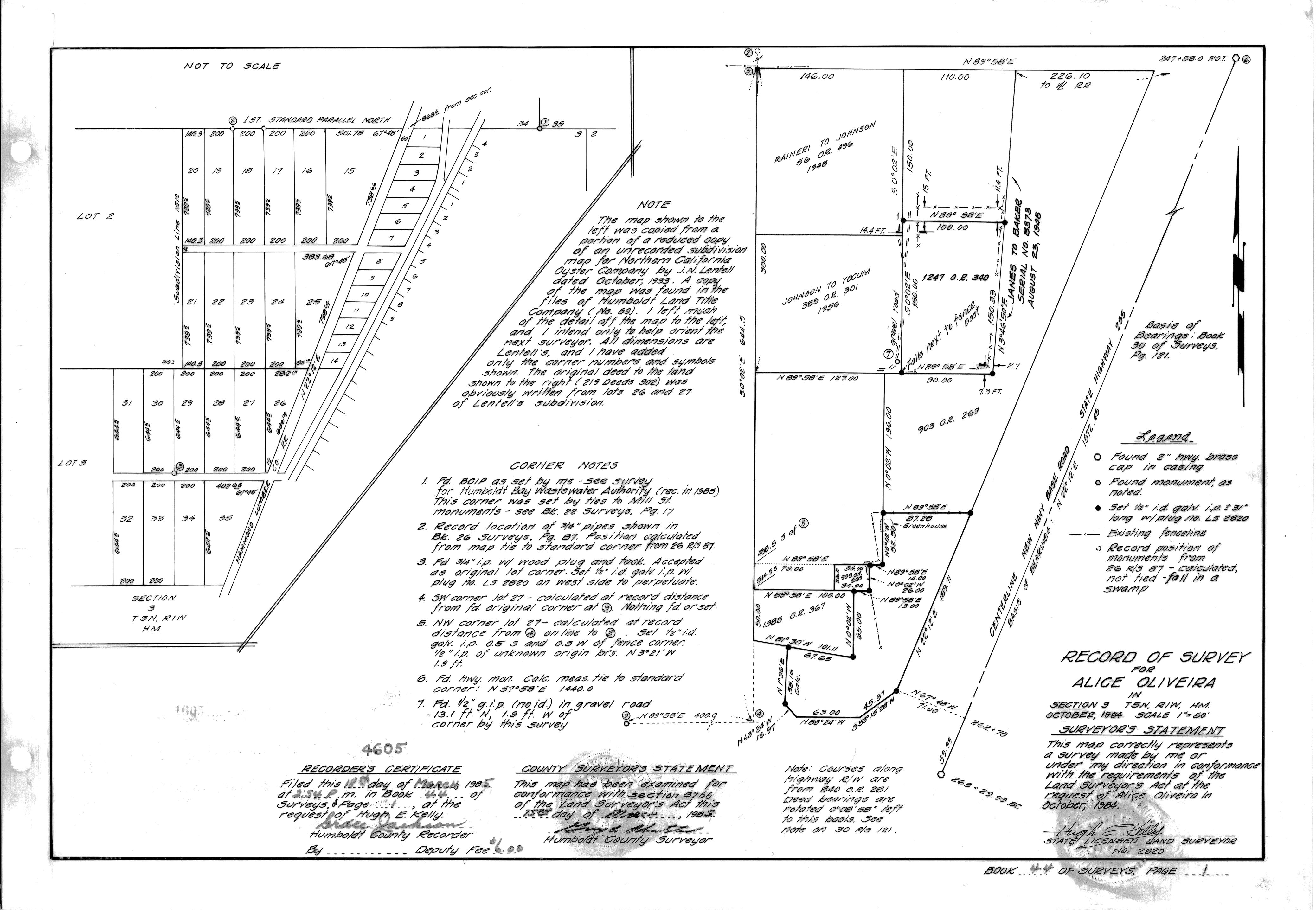 Book 44 Page 1 of Map Type RS