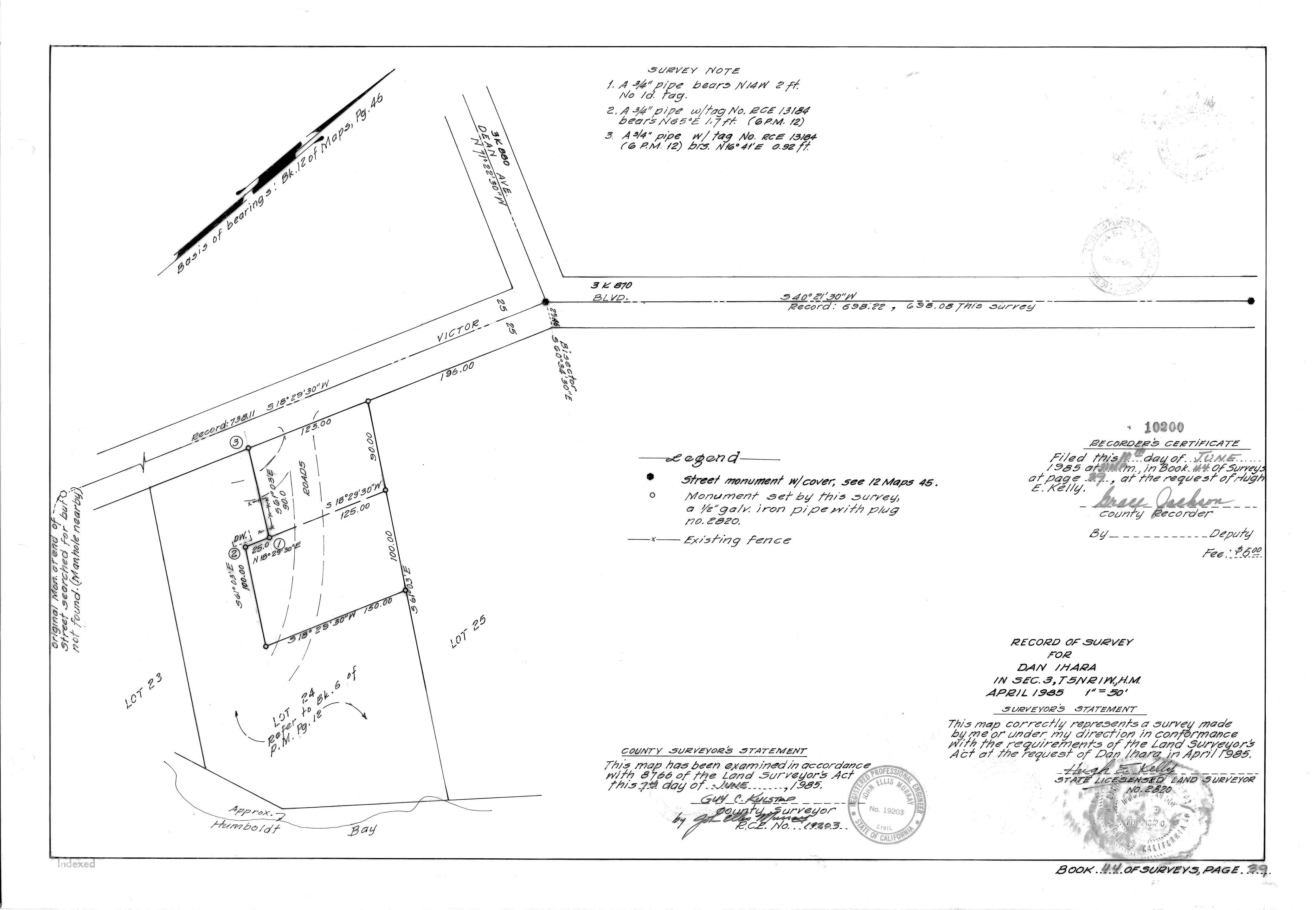 Book 44 Page 39 of Map Type RS