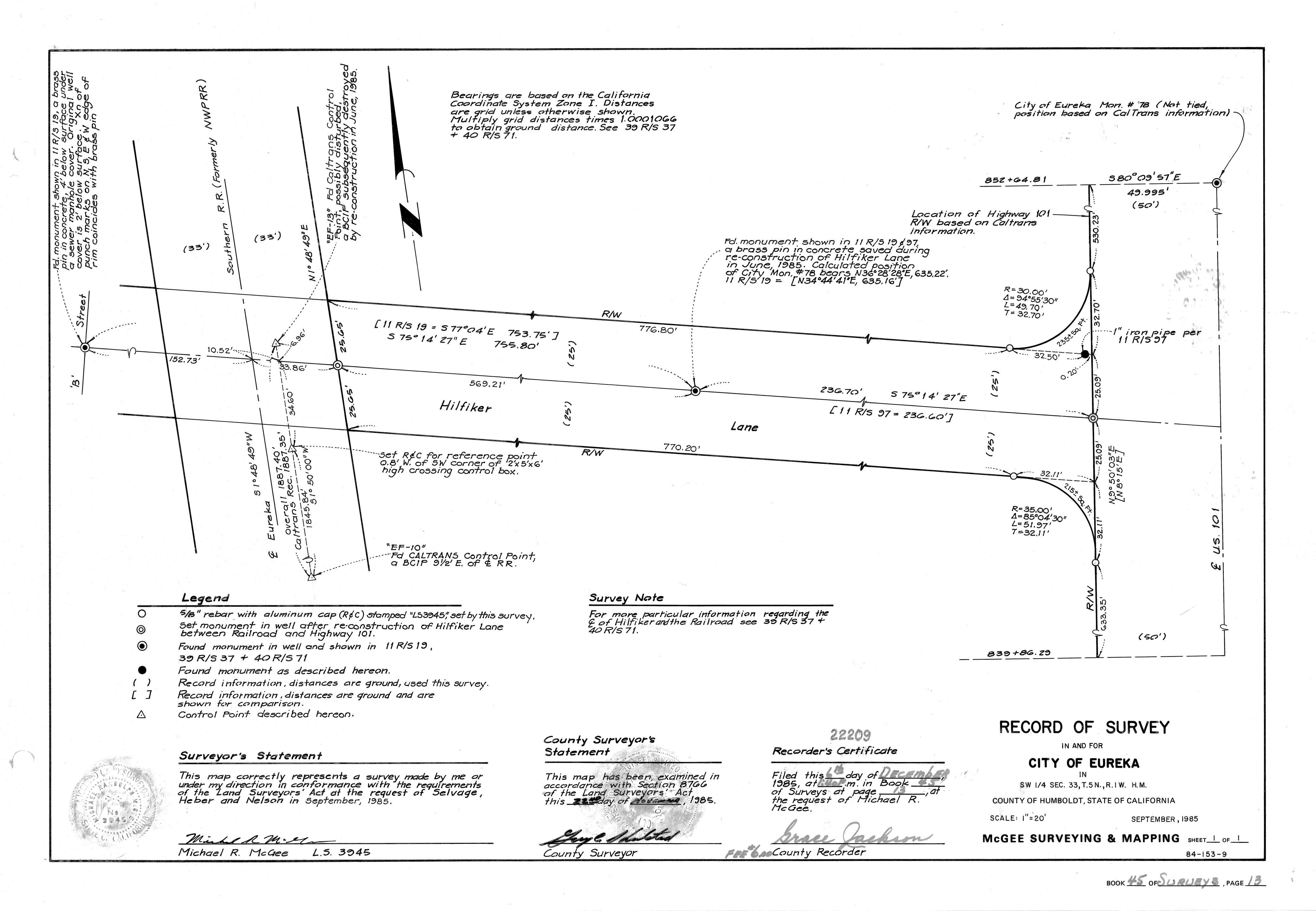 Book 45 Page 13 of Map Type RS