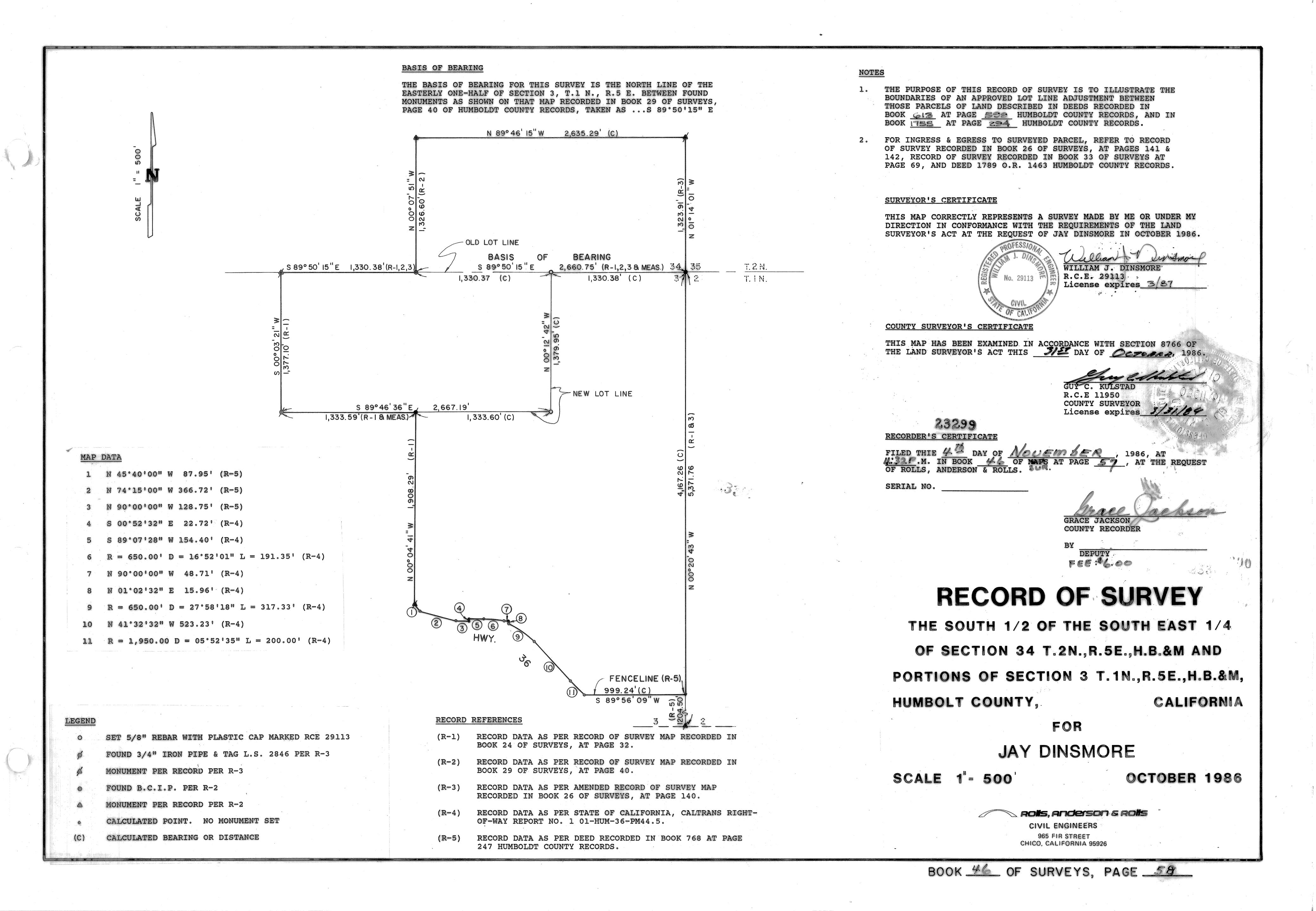 Book 46 Page 58 of Map Type RS