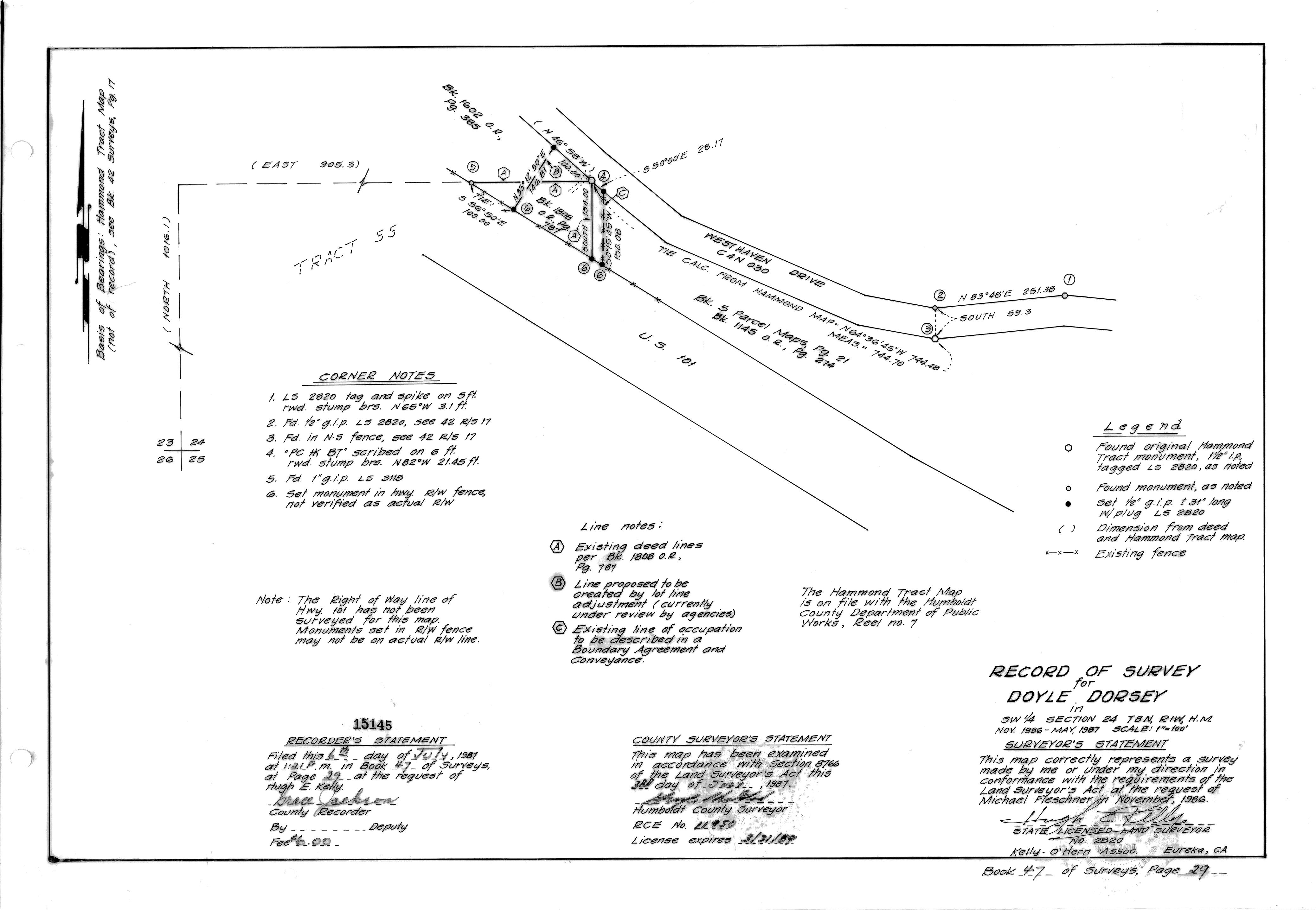 Book 47 Page 29 of Map Type RS