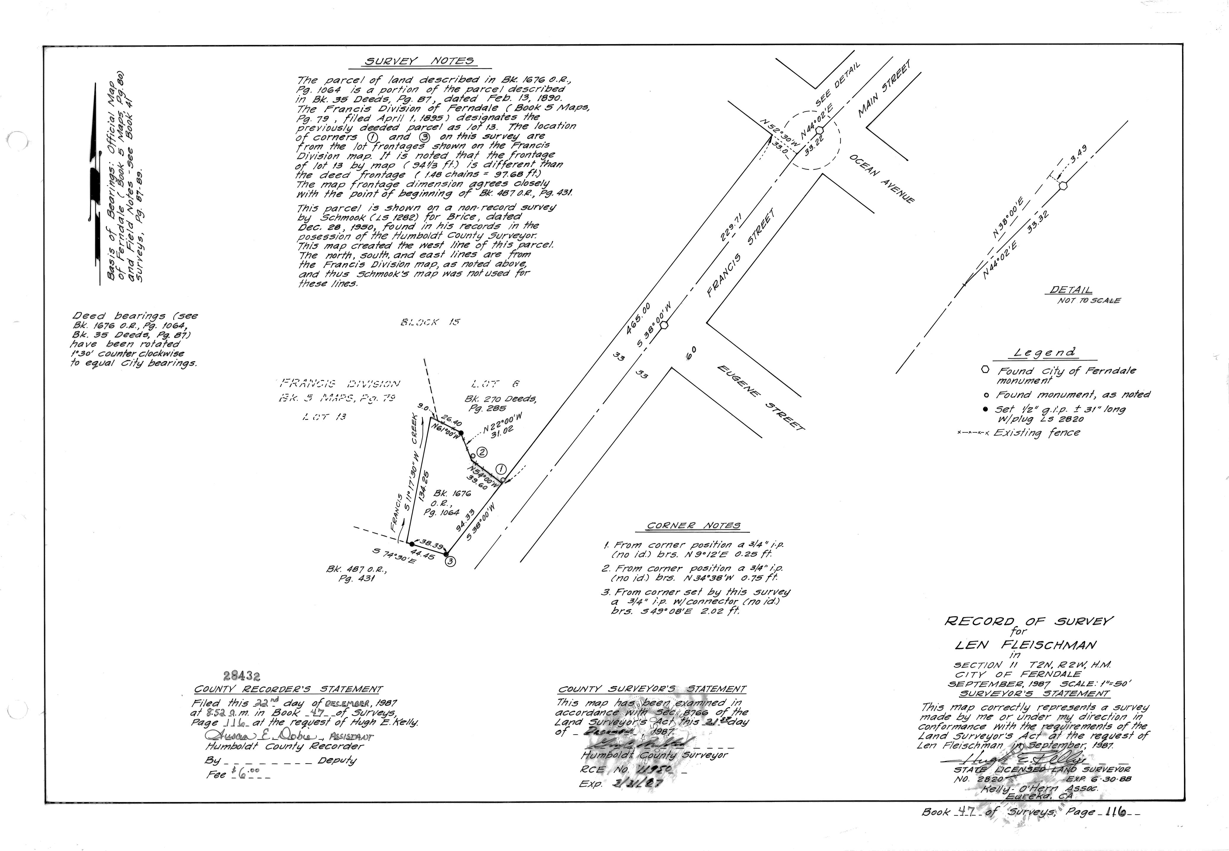 Book 47 Page 116 of Map Type RS