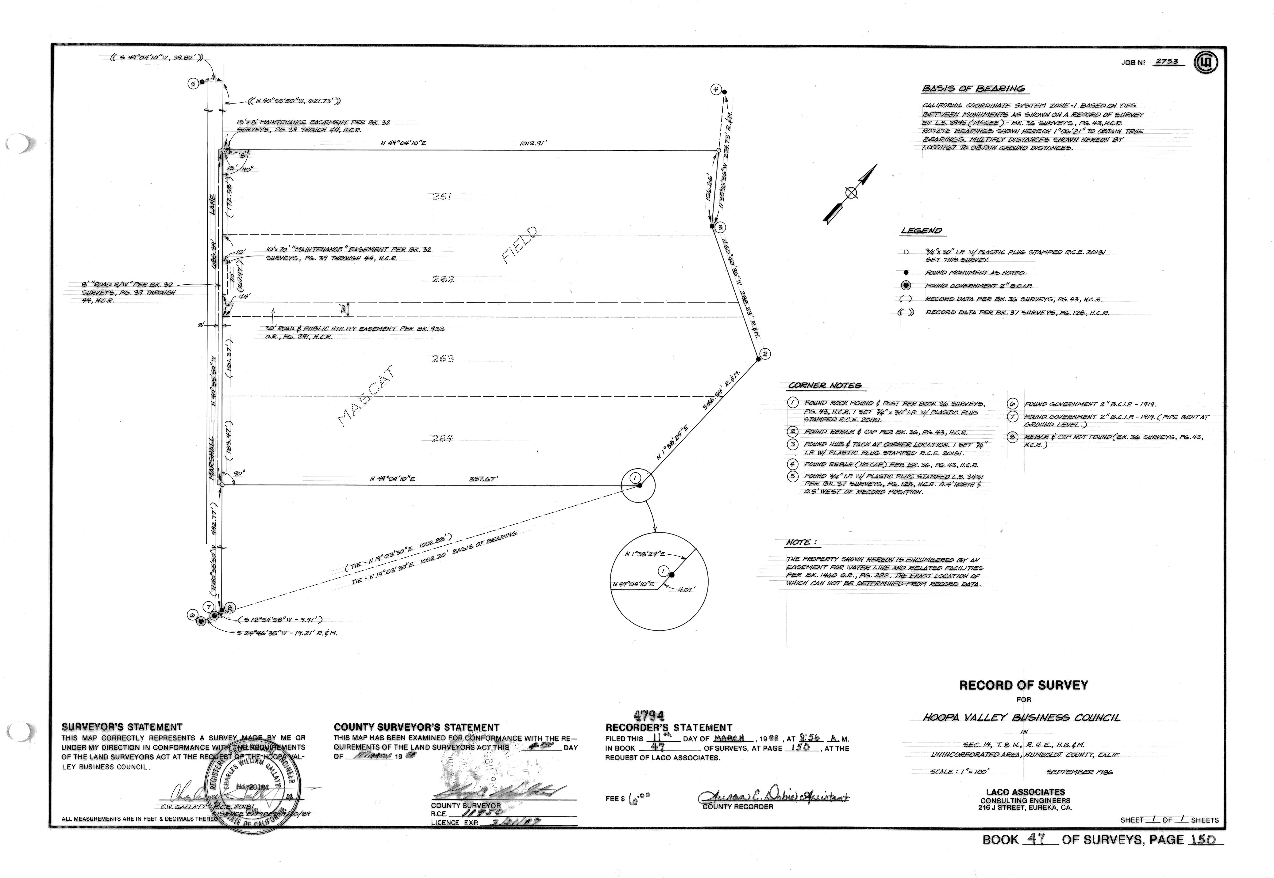 Book 47 Page 150 of Map Type RS