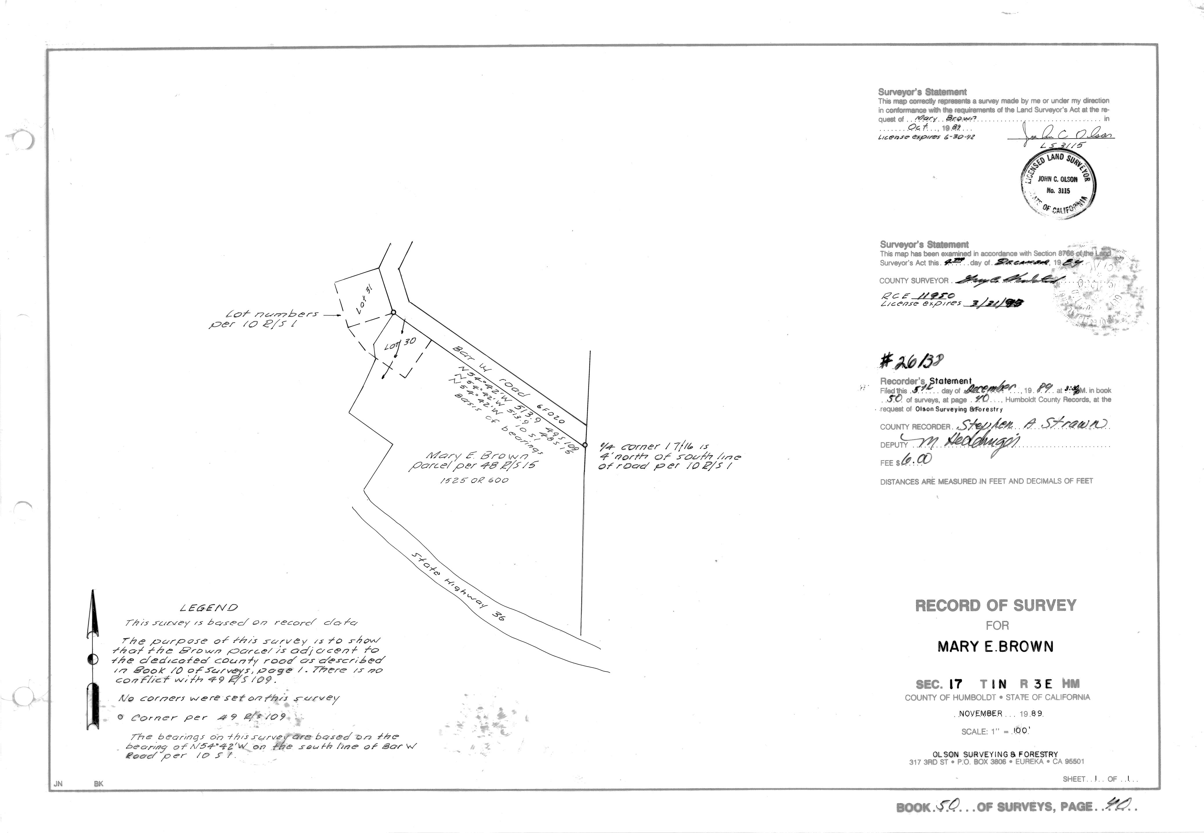 Book 50 Page 40 of Map Type RS