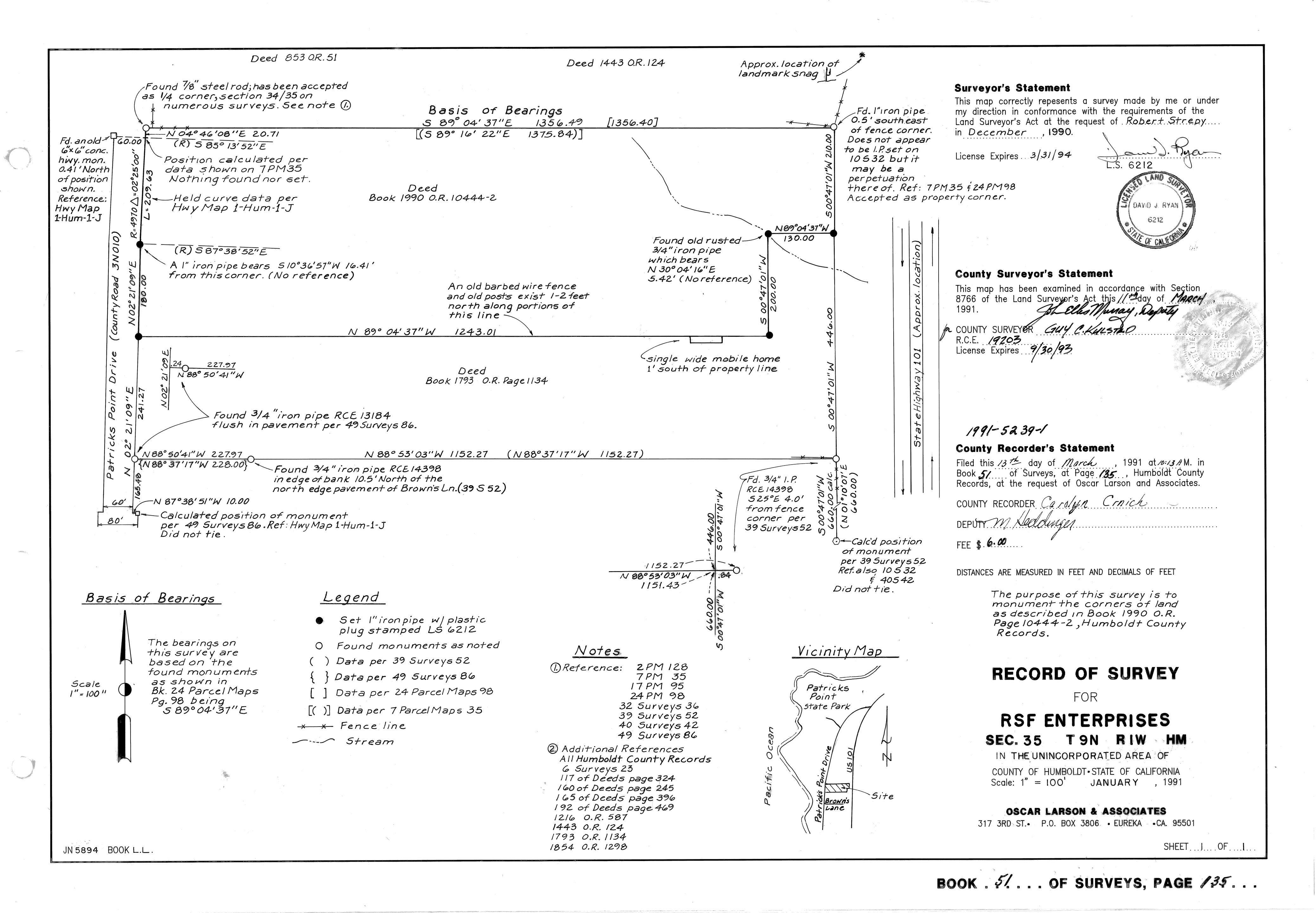 Book 51 Page 135 of Map Type RS