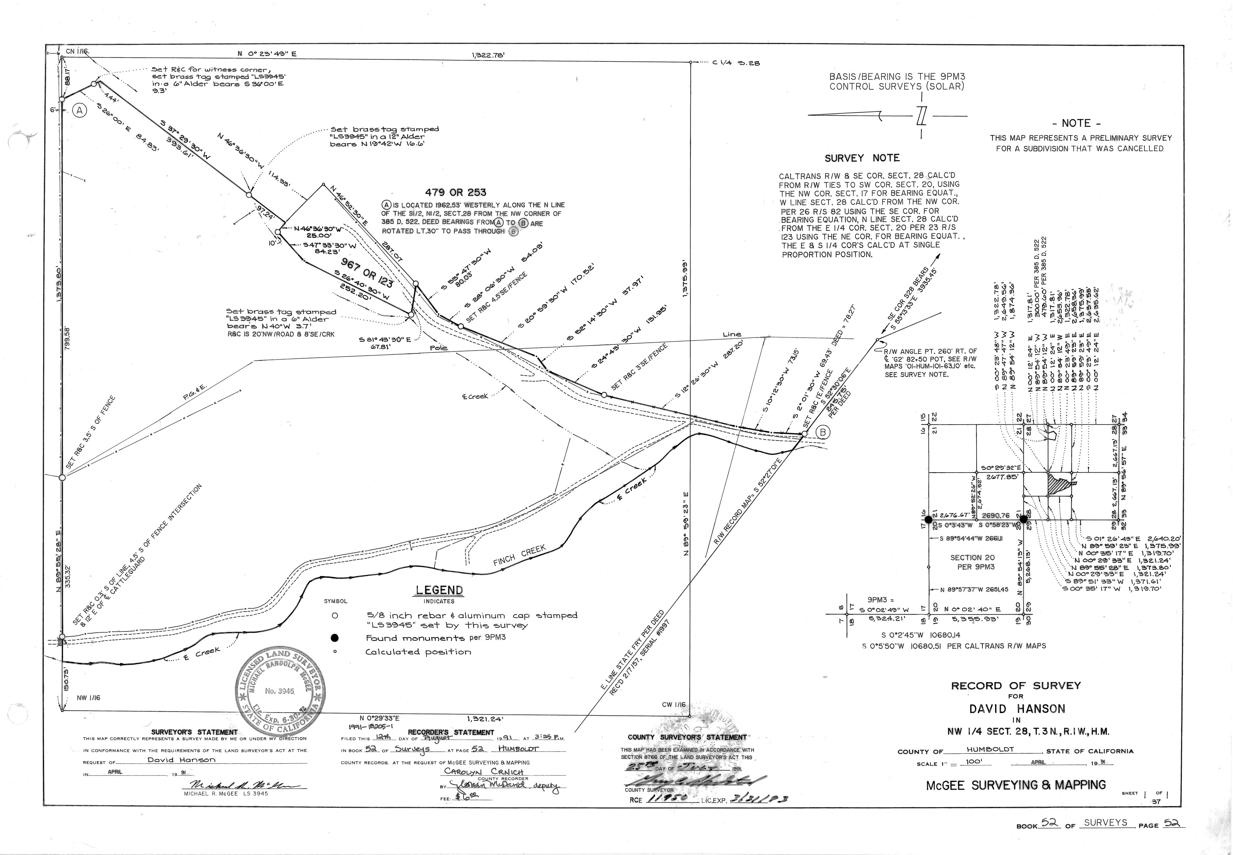 Book 52 Page 52 of Map Type RS